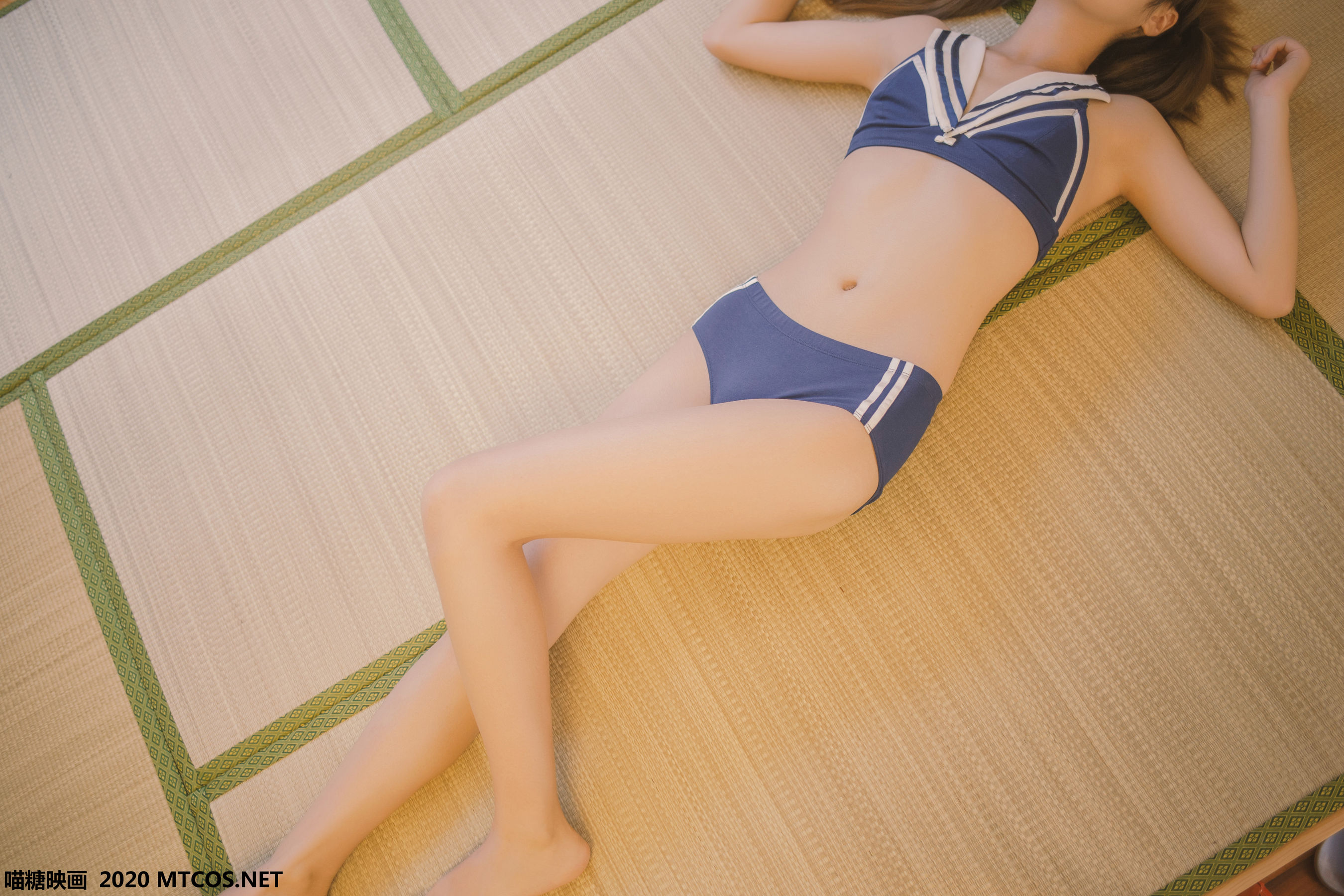 Meow Sugar Scales VOL.153 Blue and White Swimsuit