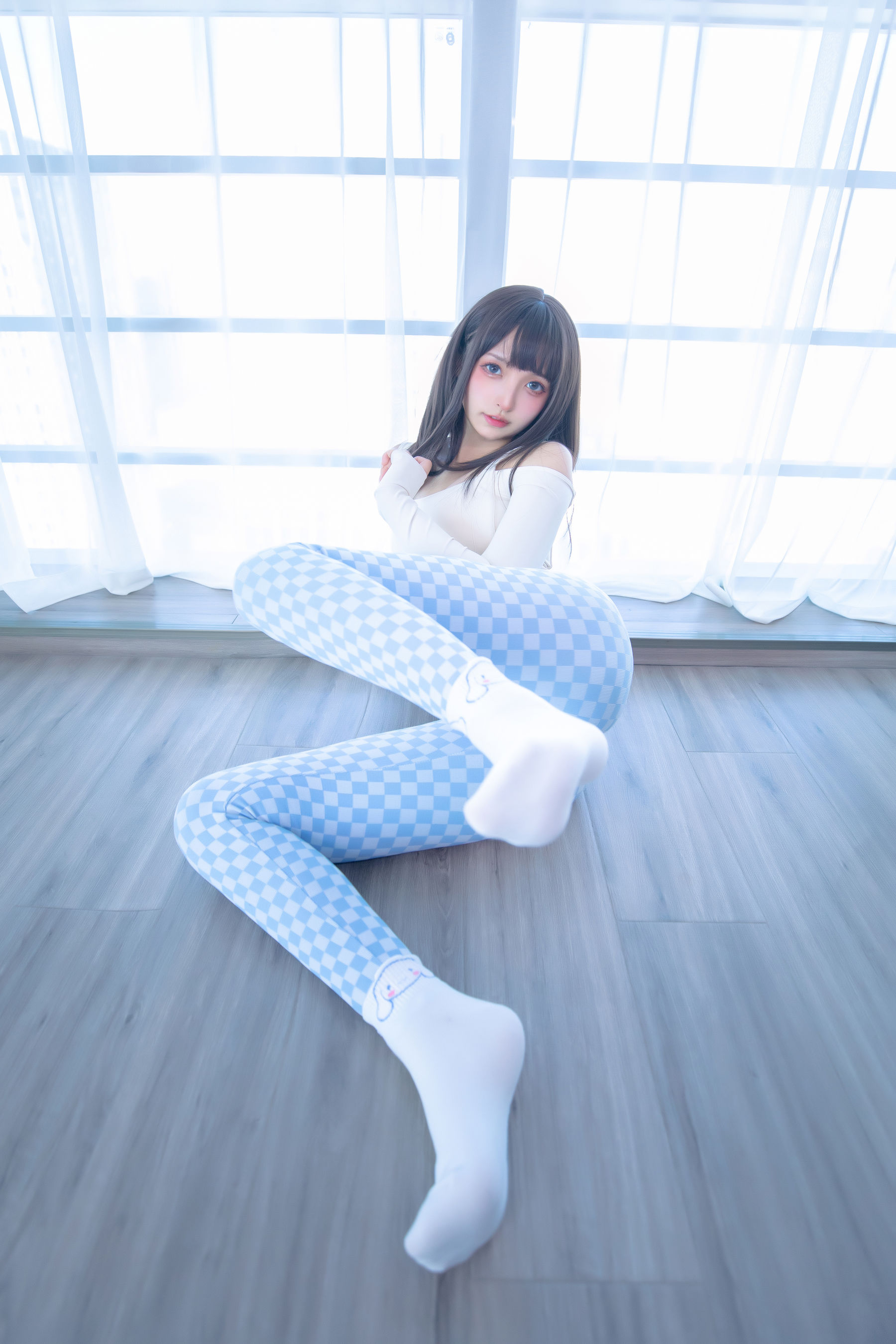 Welfare COS Lolita Shenli Banzhen Winter -Blue and White Grid