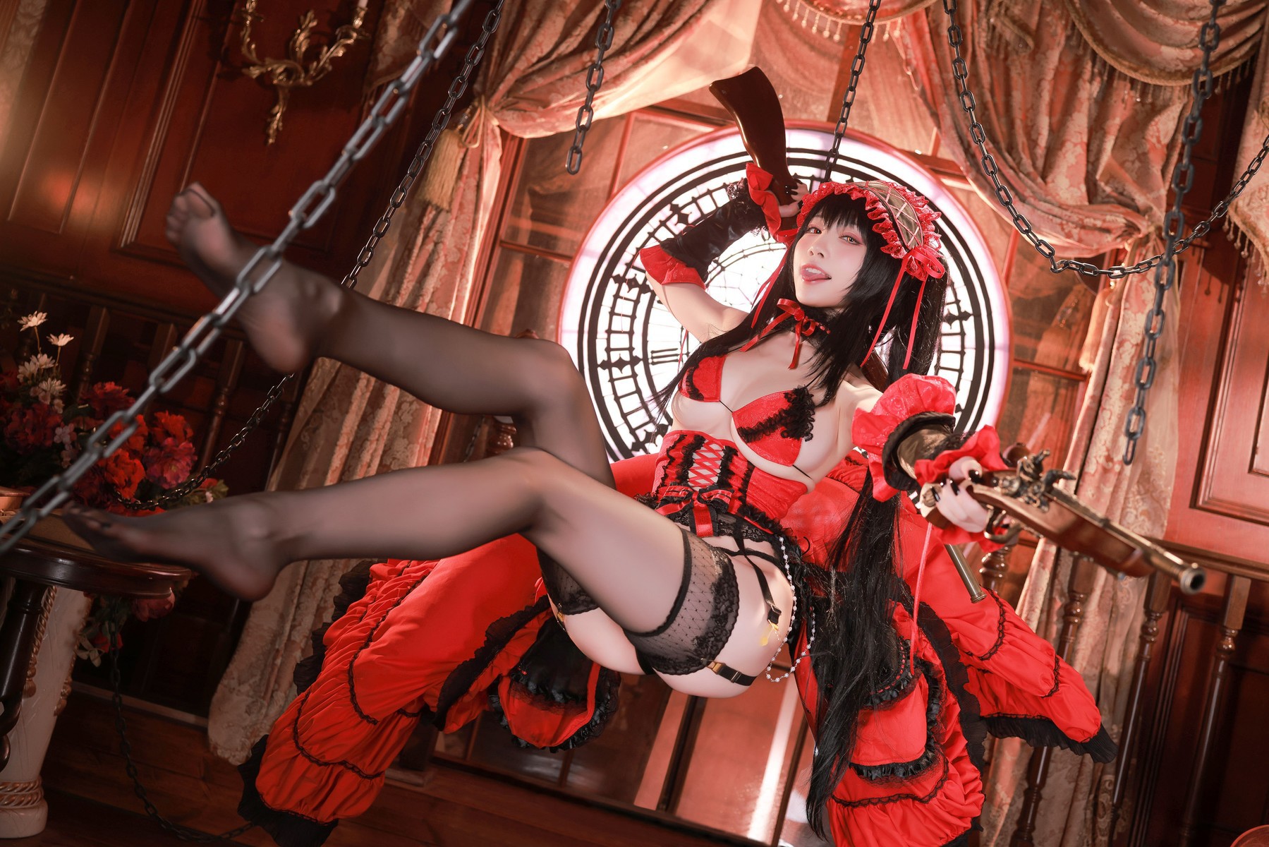 Shui Miao aqua Cosplay Tokisaki Kurumi