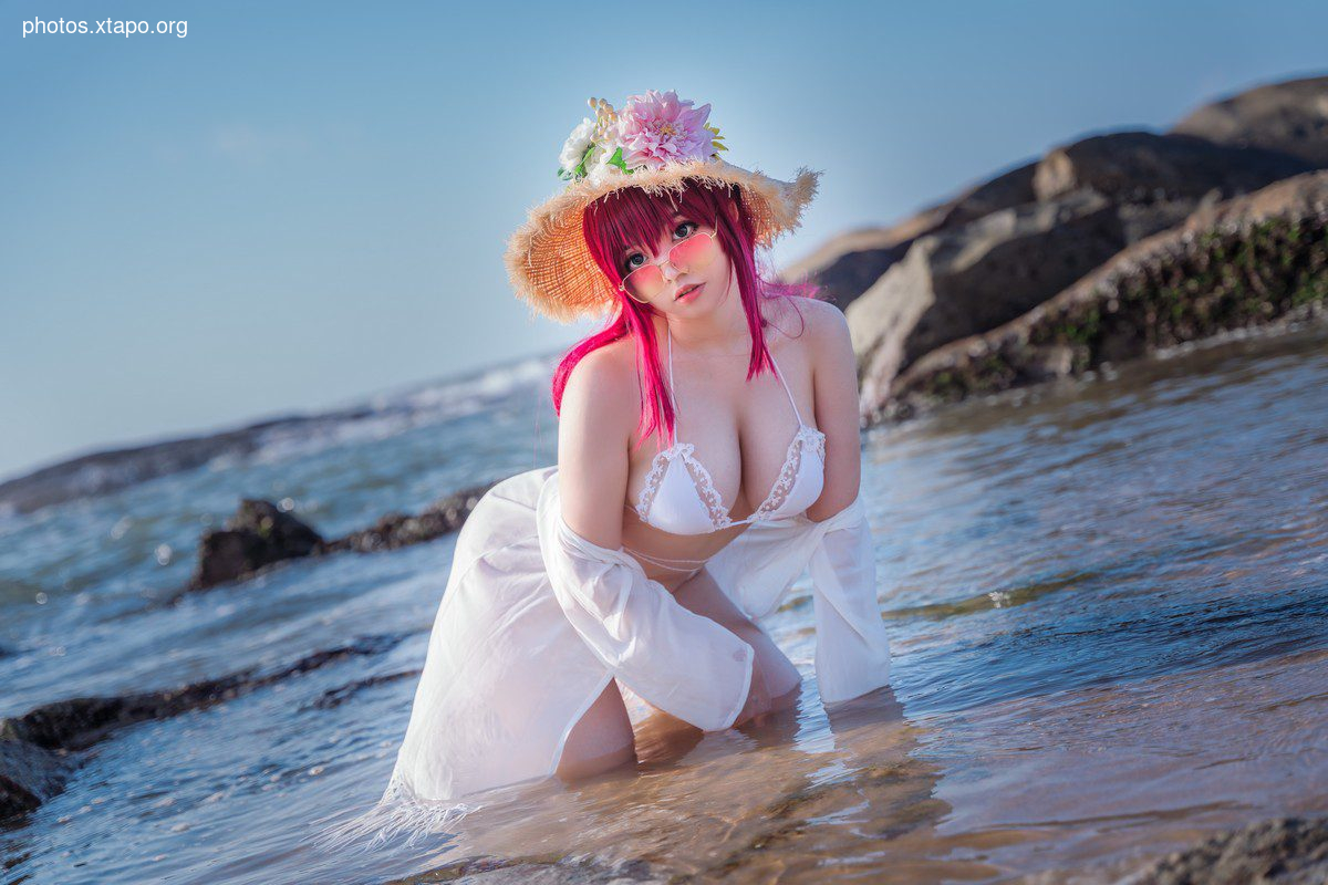 Network Beauty Daily_Ganlory Kukov Swimsuit theme seal semi -off -off sexy swimsuit show perfect figure temptation photo 40p