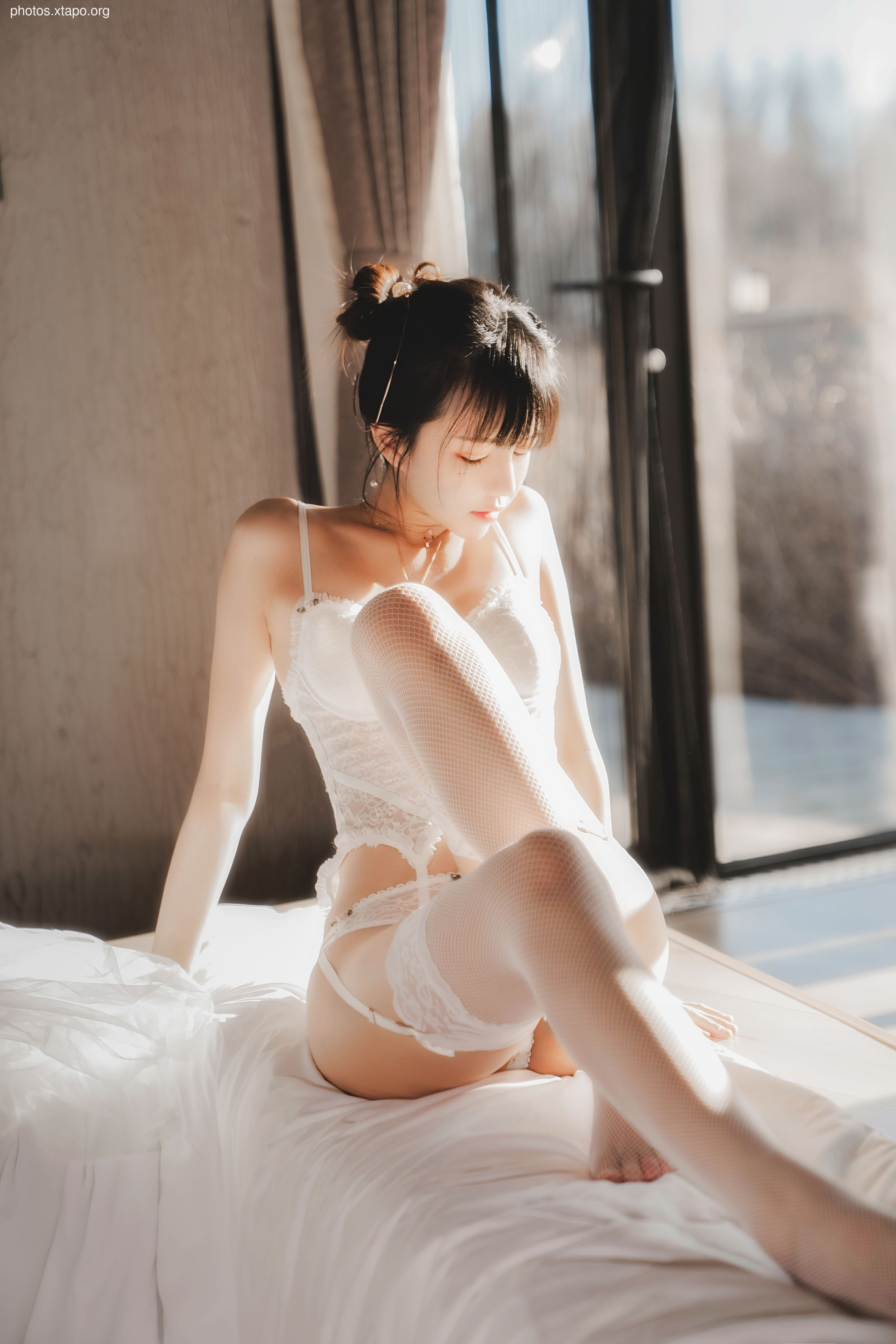 糖 桜 – -White gauze sugar