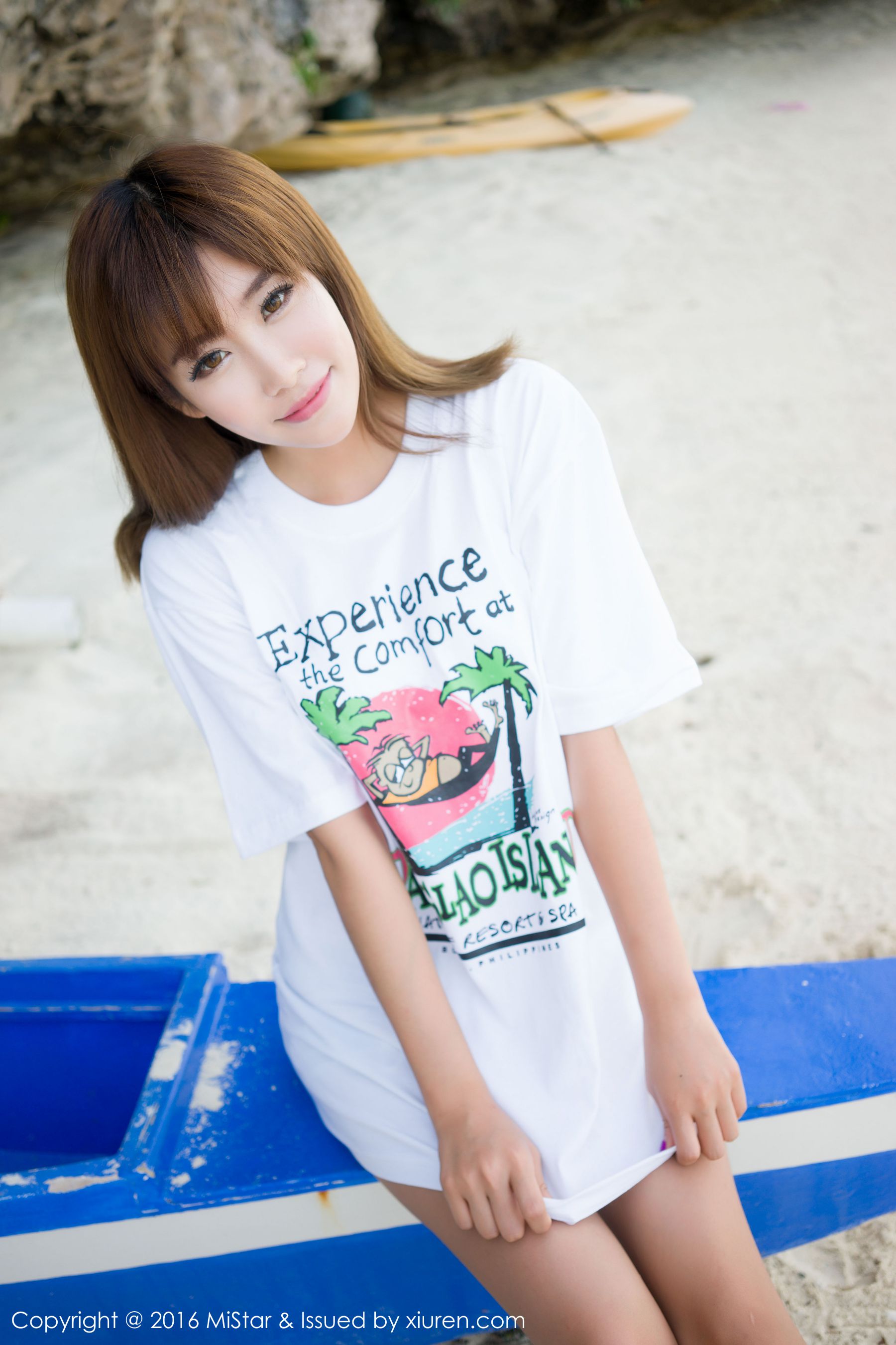 Cheng Xiaoya is not annoying Mint Island Travel hot pants T -shirtswimsuit Meiyan Club MISTAR Vol.063