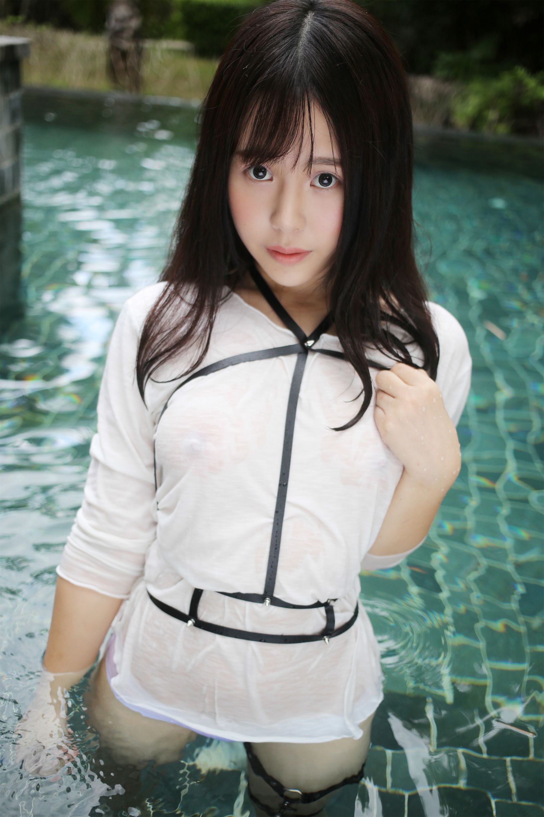 Evelyn Evel Black Silk StockingsSwimming Wet Miyuan Pavilion Mygirl VOL.170