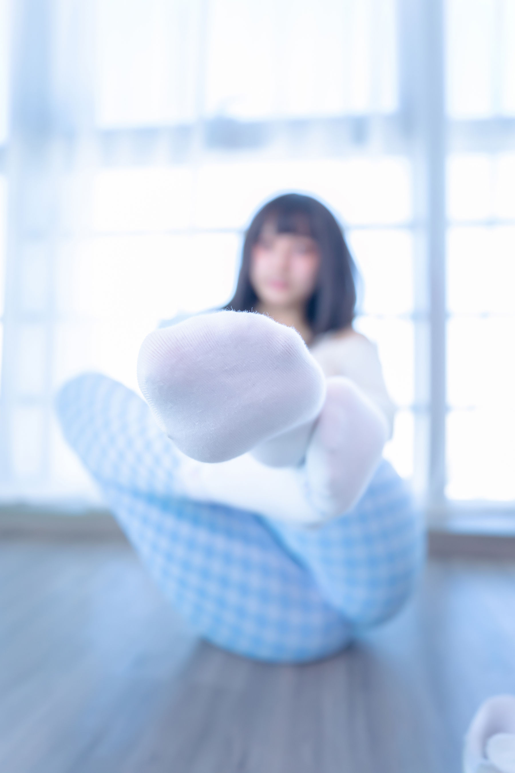 Welfare COS Lolita Shenli Banzhen Winter -Blue and White Grid