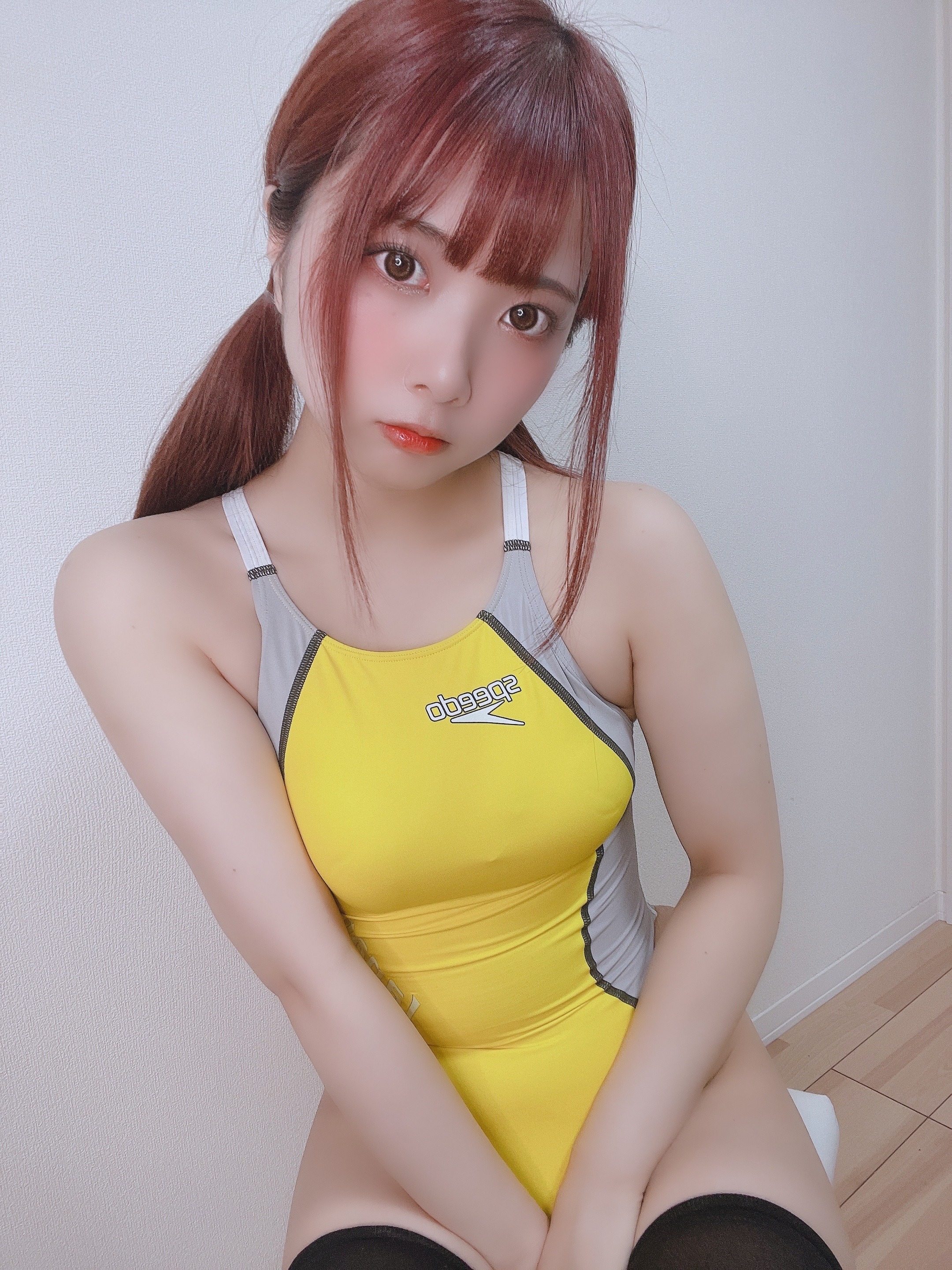 Tomiko - FANTIA Yellow swimsuit and Niso 58P -173MB