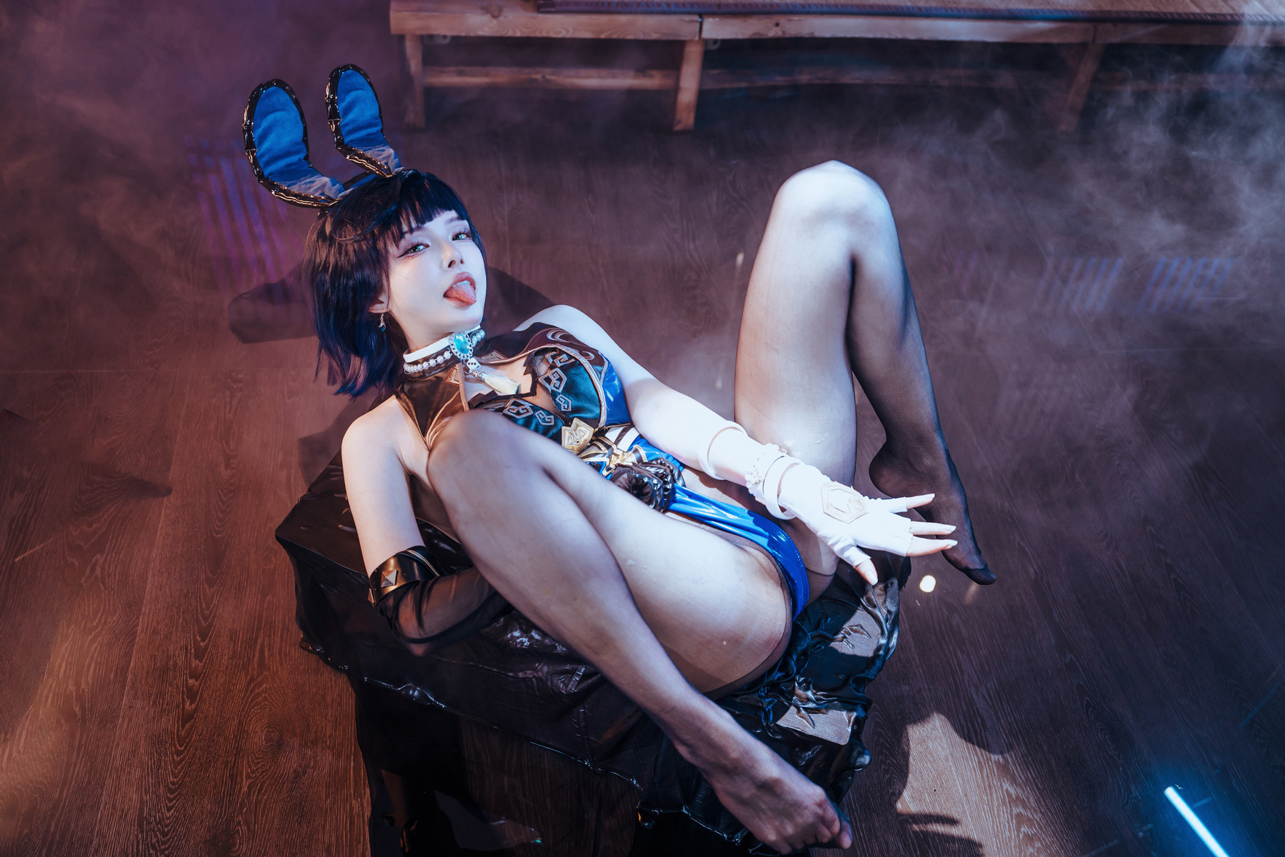 Cosplay Xia Xiaoqiu Qiuqiu Yelan Bunny Girl Set.01