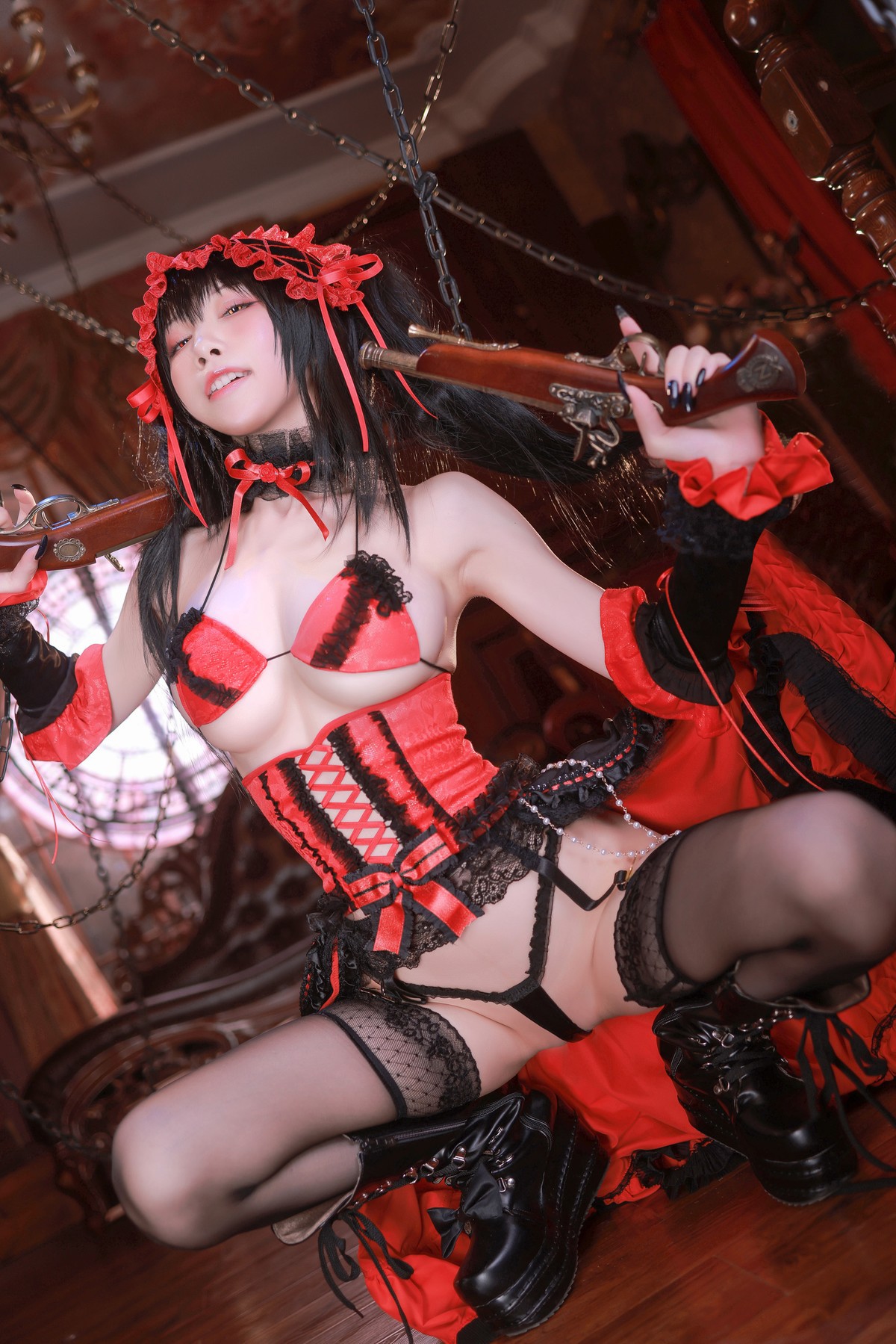 Shui Miao aqua Cosplay Tokisaki Kurumi