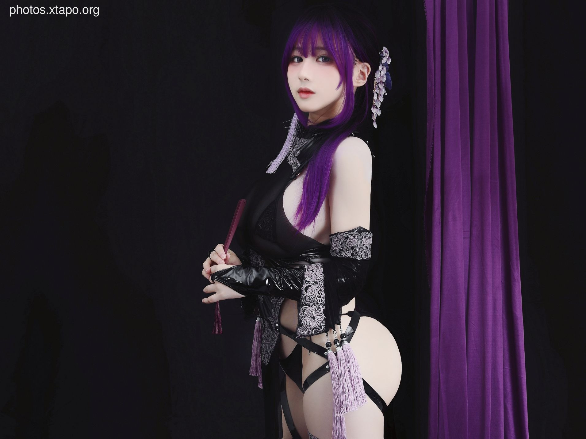 Younian Youmeko Purple Susi Cheongsam 35P-367MB