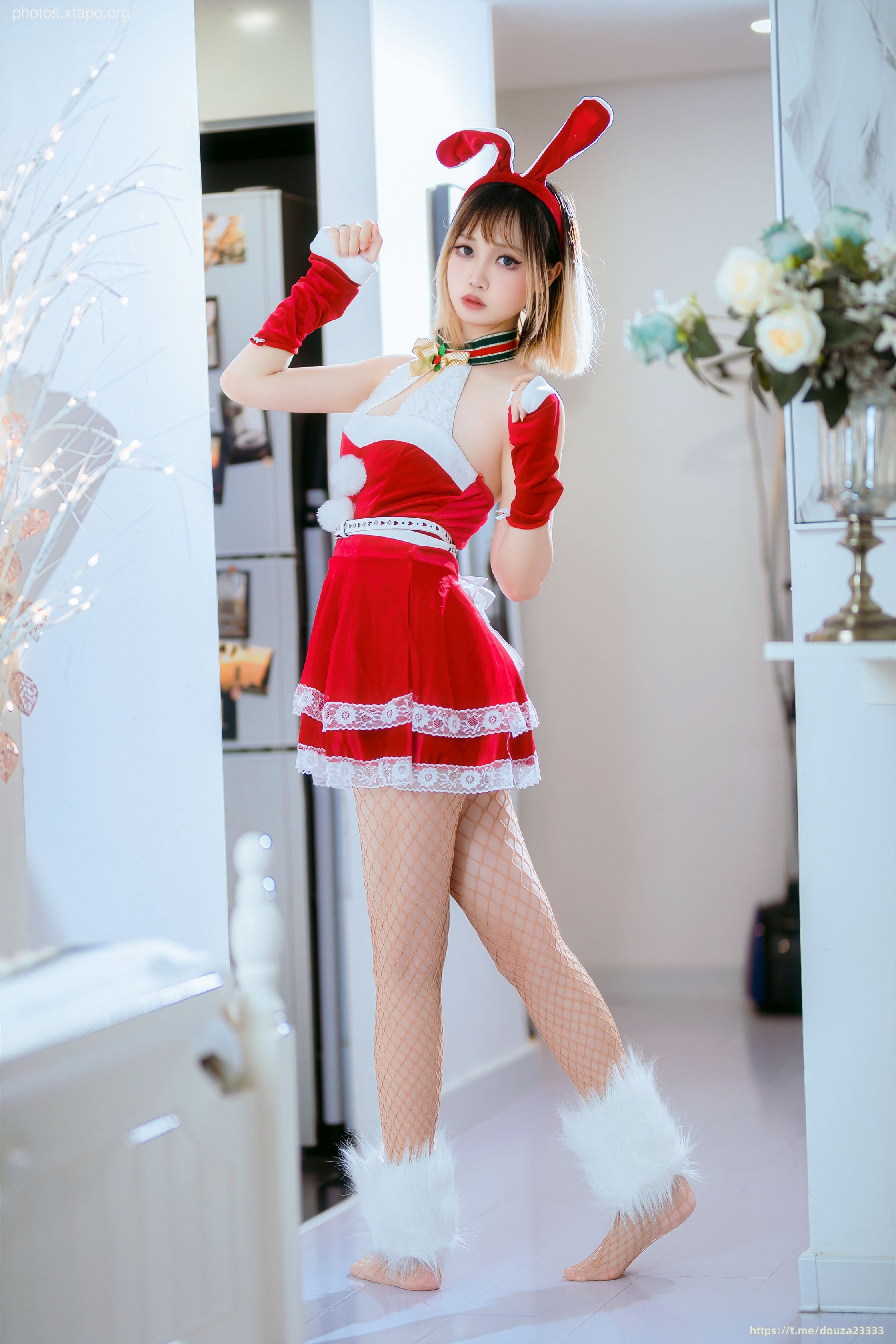 Sang W Yizi Net socks Ribbon Rabbit (December 25 Award Group Resources)