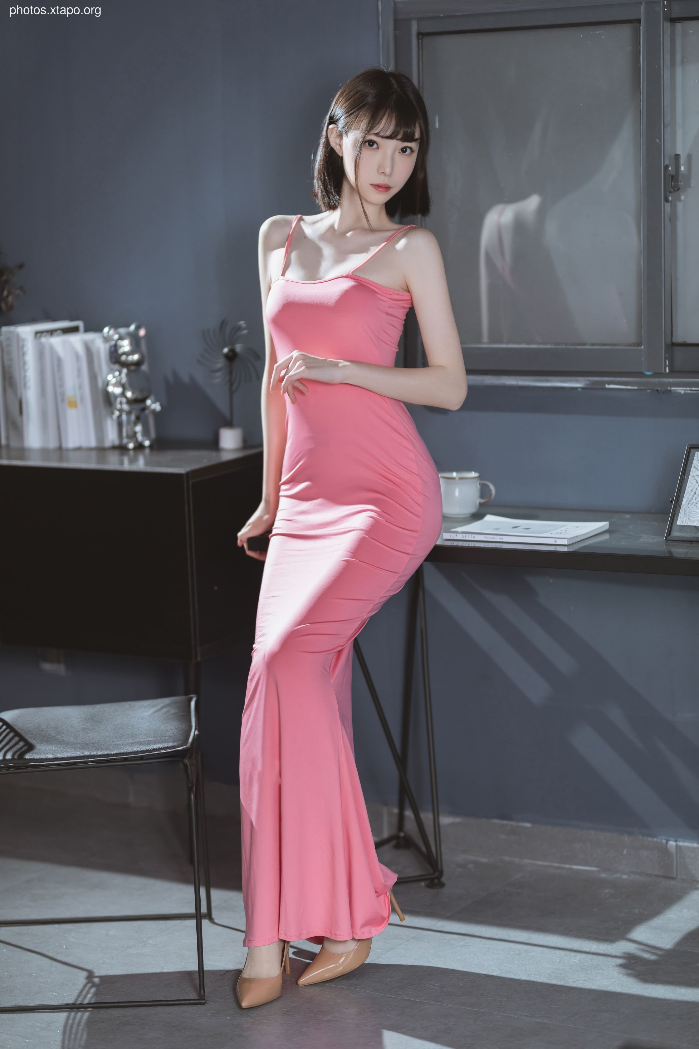 Xu Lan LAN pink long skirt 40P-296MB