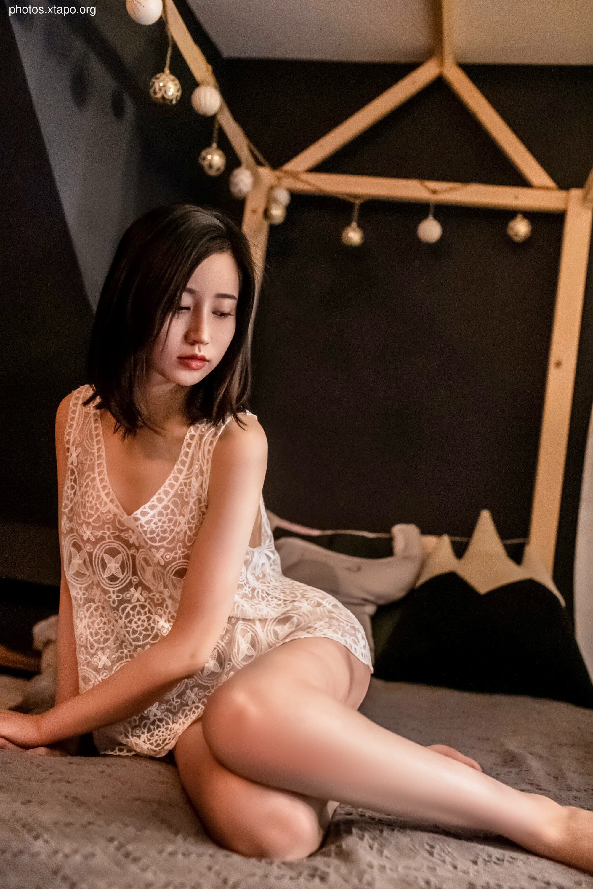 Year -White Net shirt 44P