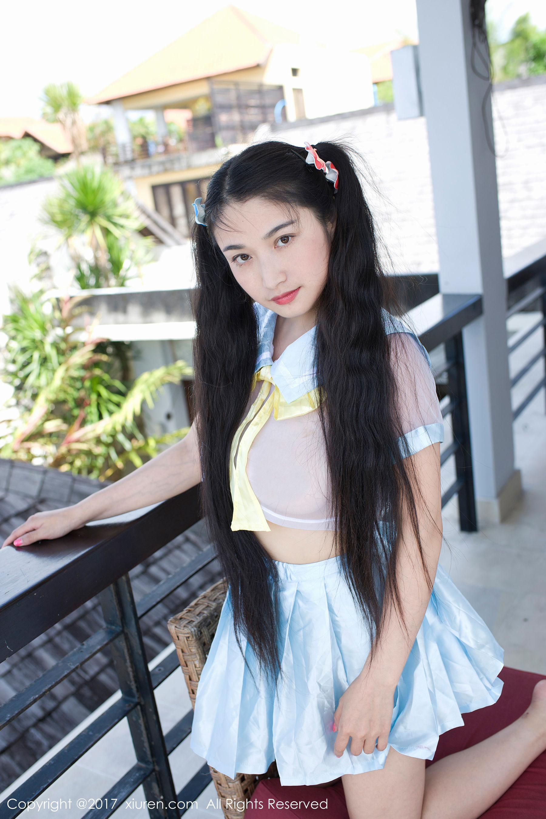 Panpan Dragon Girl Sunny Milk Bath Student ClothingTransparent Student ClothingBlack Milk Patch Xiuren xiuren No.853