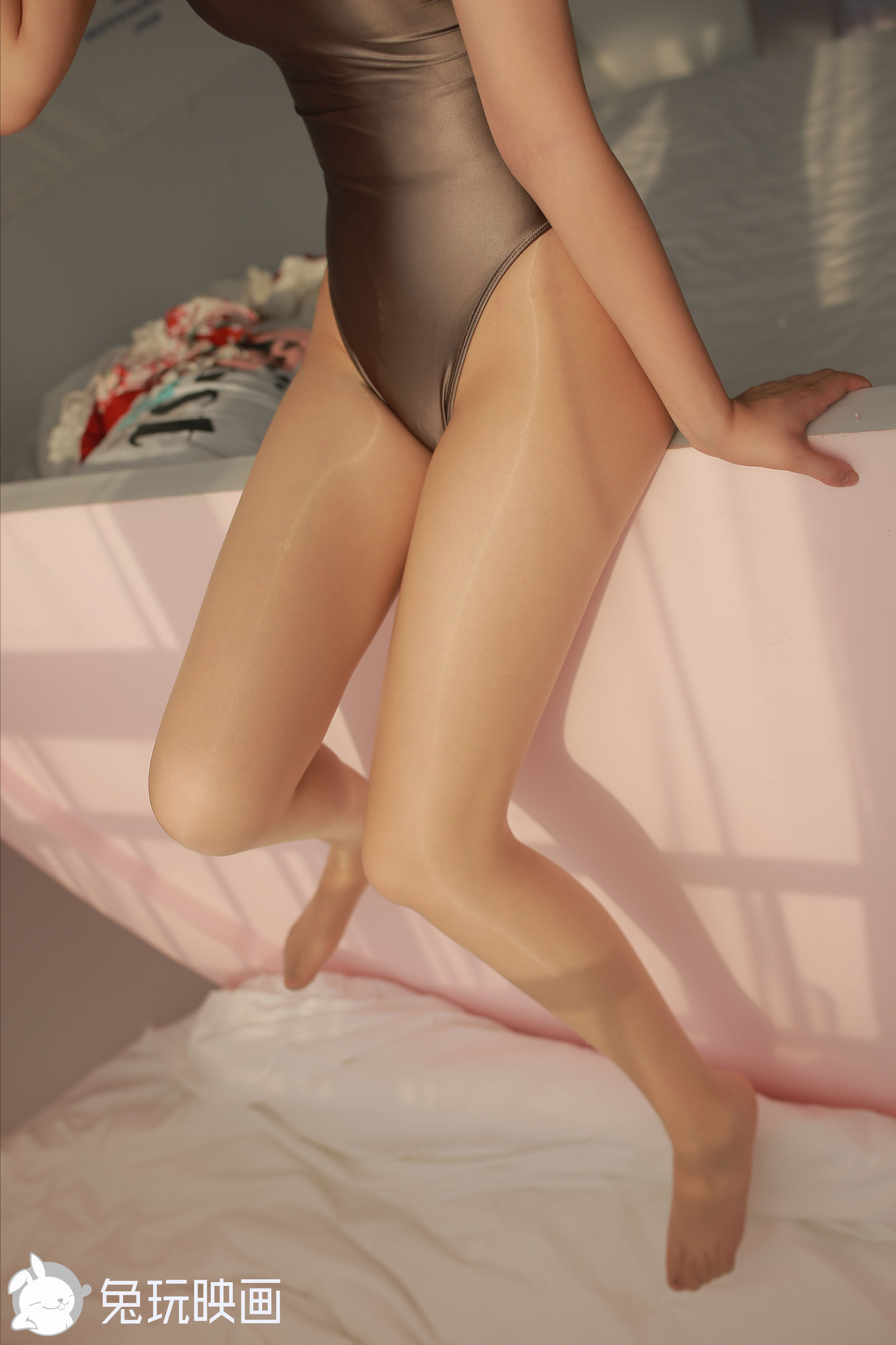 Bunny Playing Penalty -The long legs in the sun