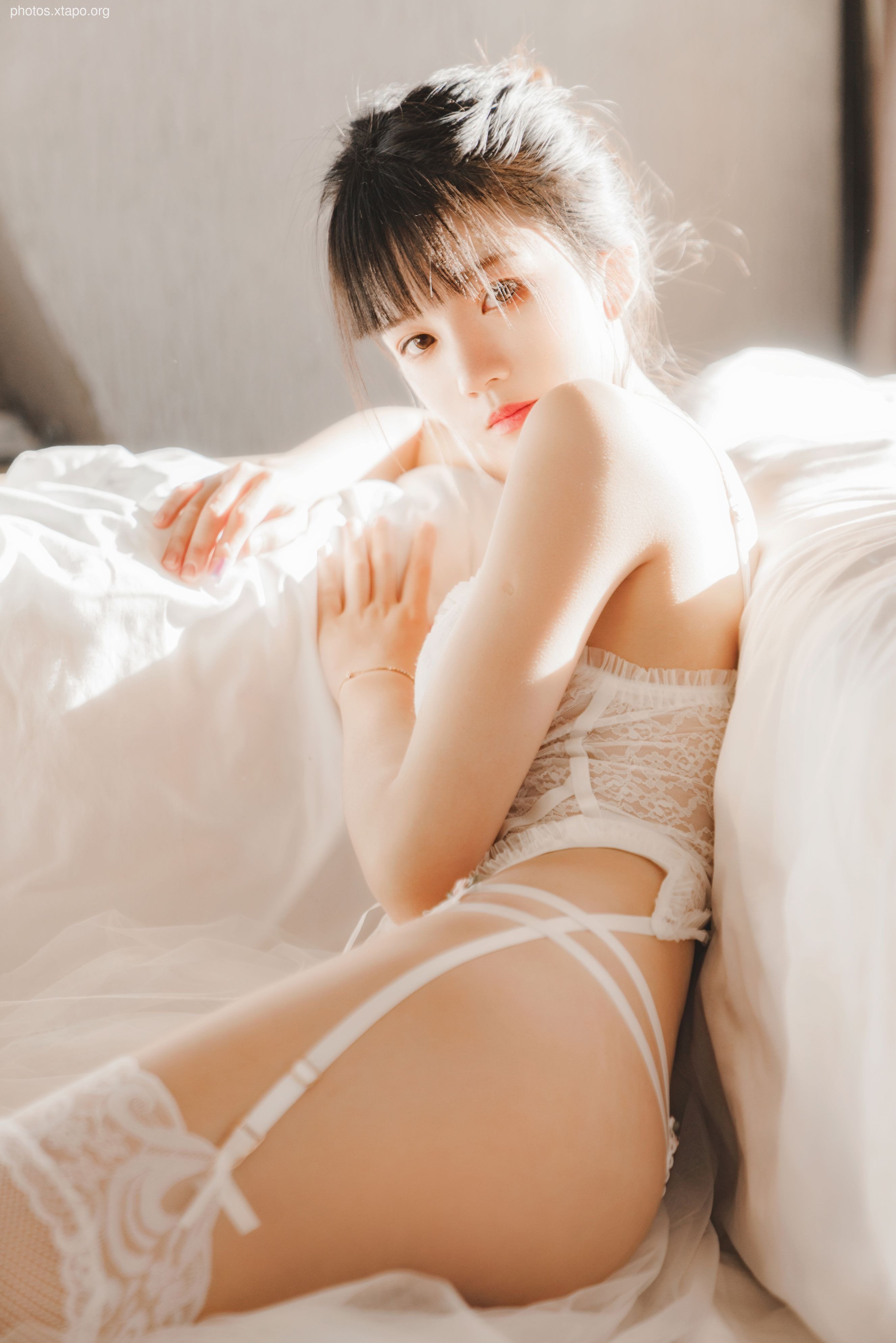 糖 桜 – -White gauze sugar