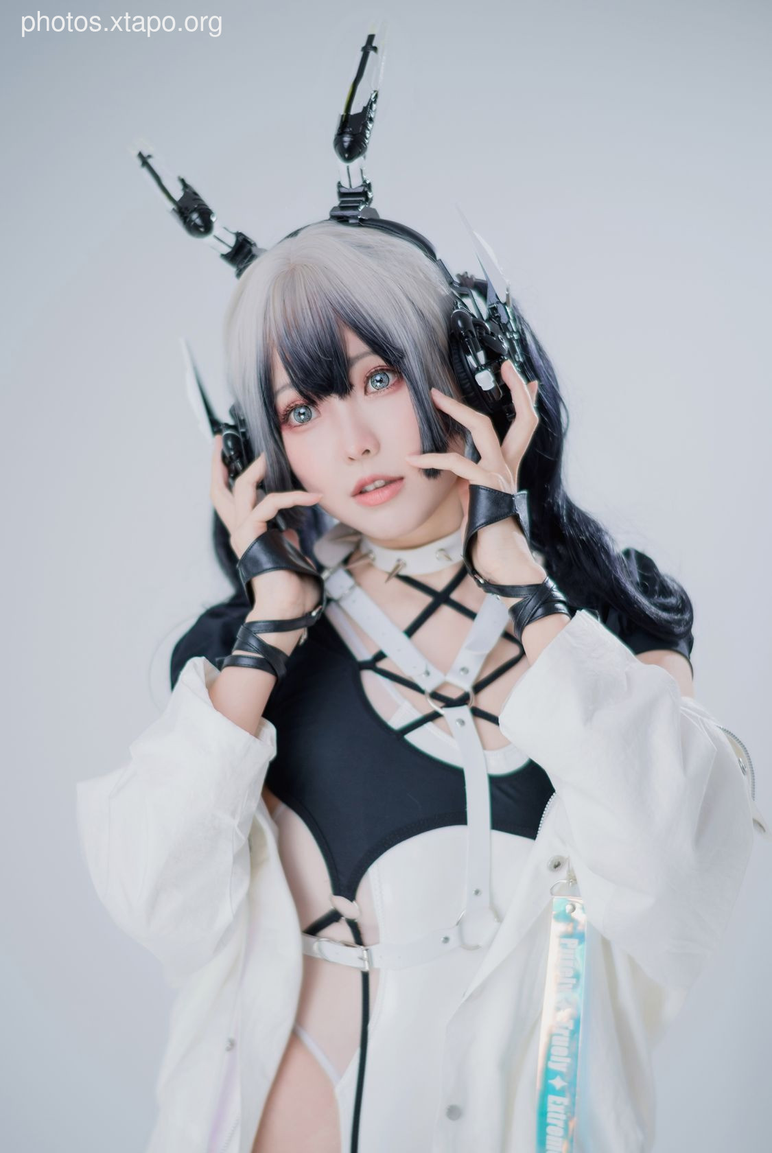 D- White cybergirl