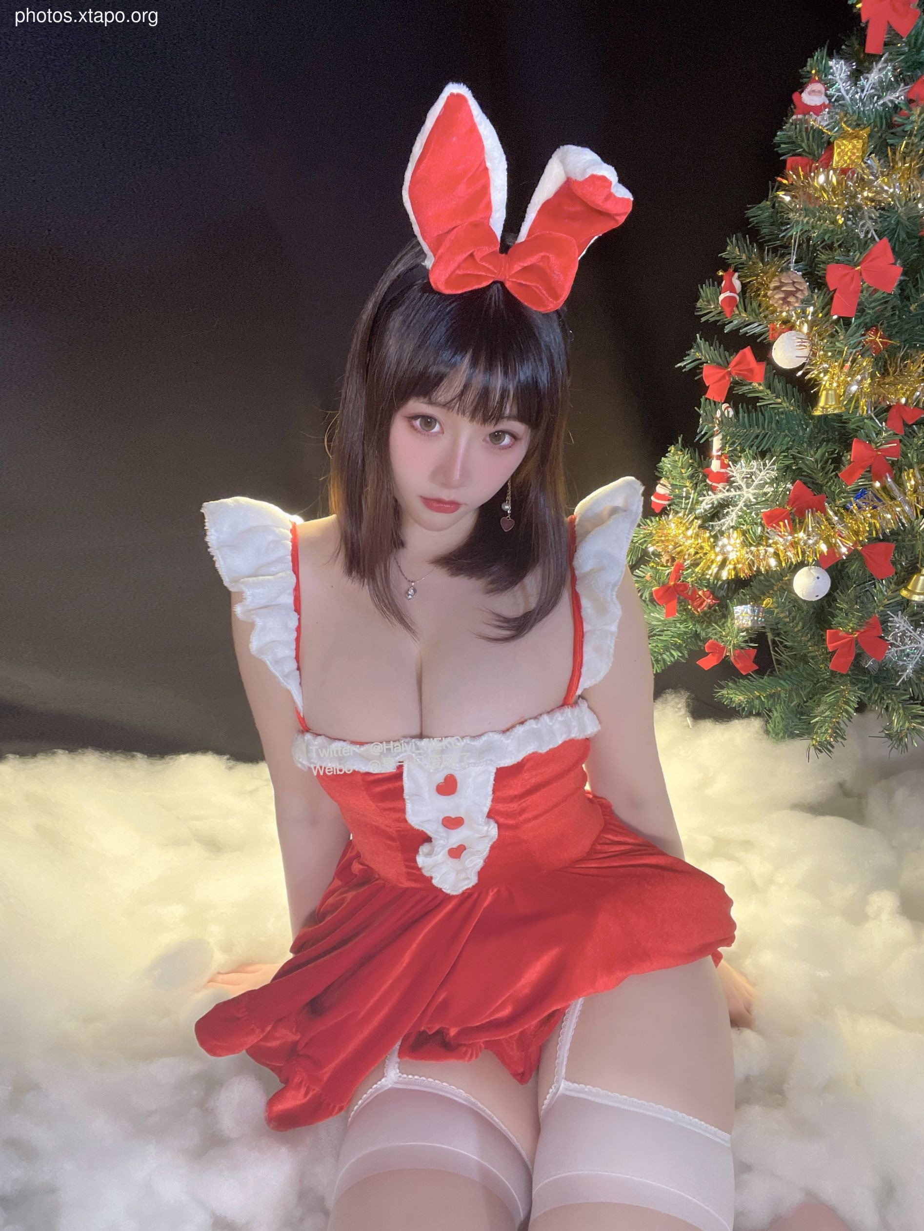 A waste meow Christmas bikinidress 72P3V-620MB