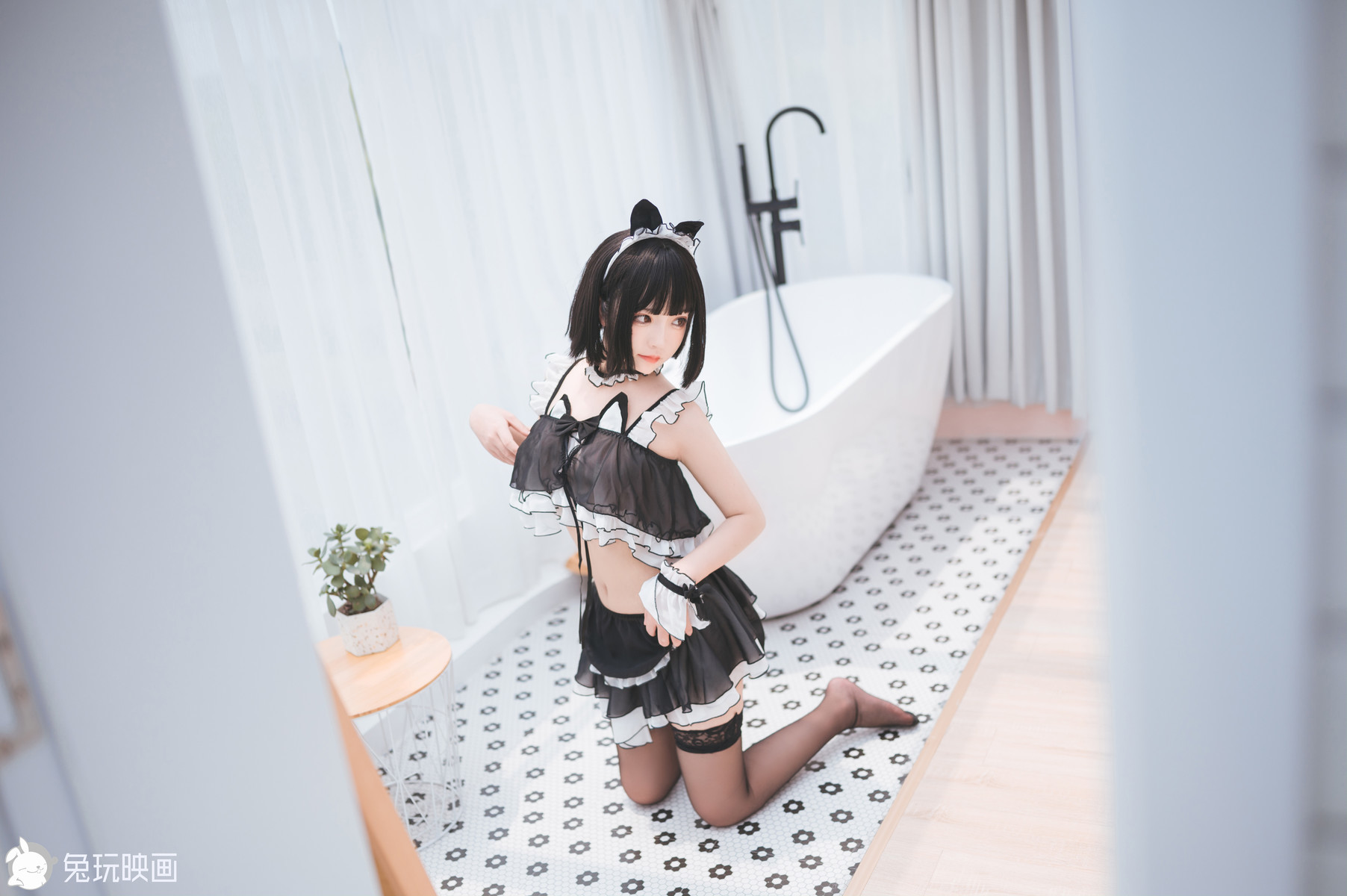 Cosplay Tuwan Movie Black Silk Cat Ears