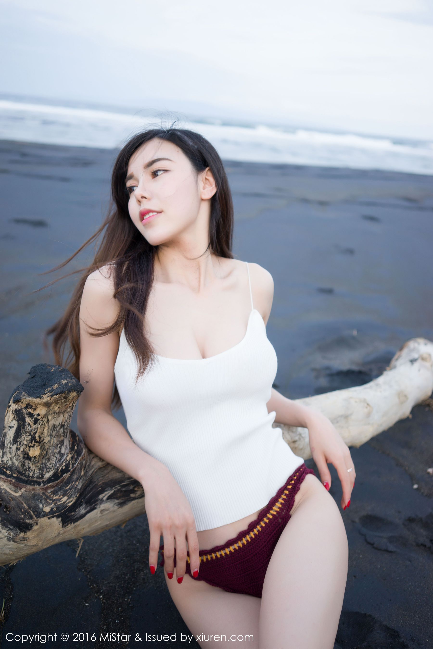 Shen Jiayu's Small vest on the beachbikini Meiyan Society MISTAR VOL.125