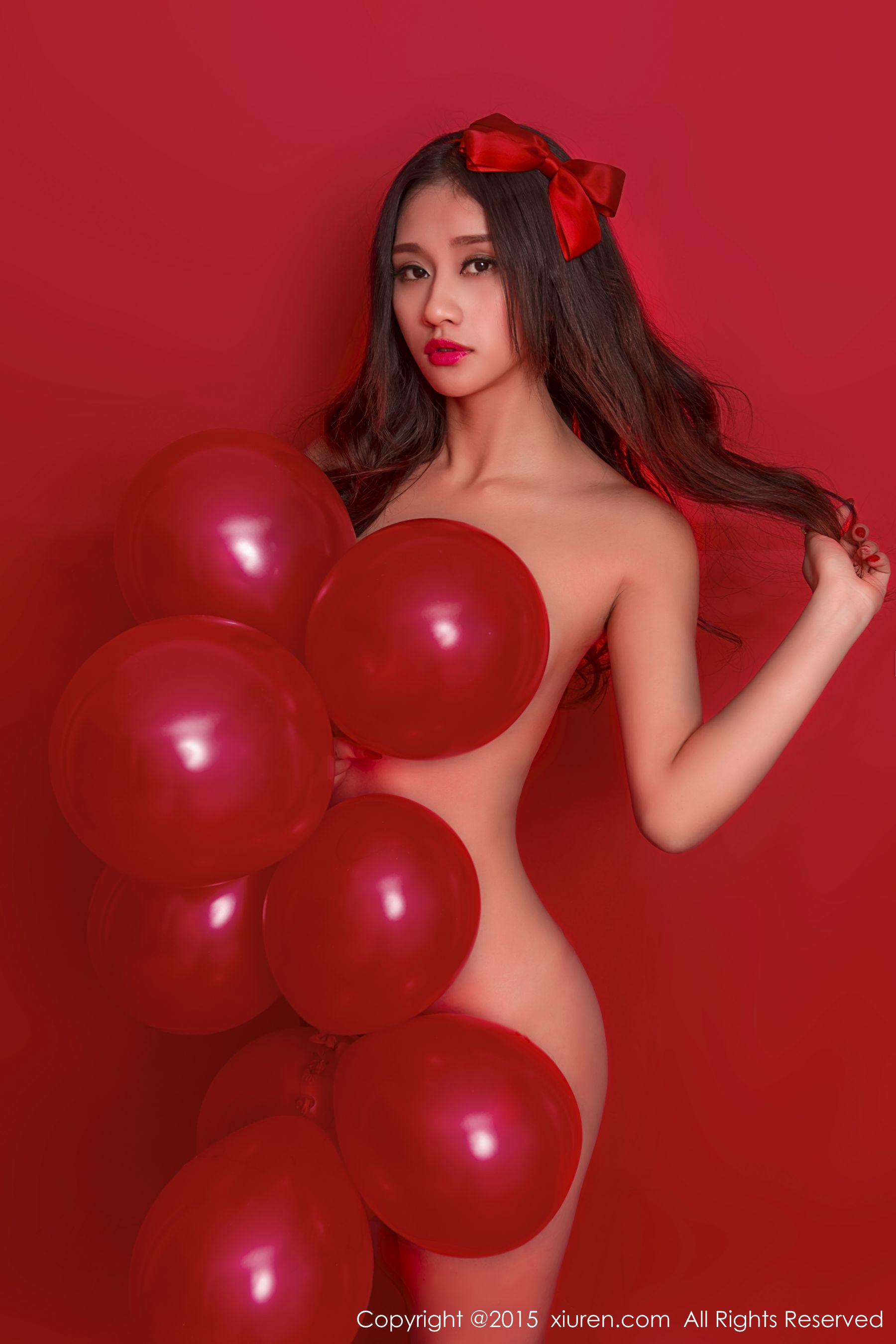 Sister Shi Yu's Red Background Theme Xiuren No.282