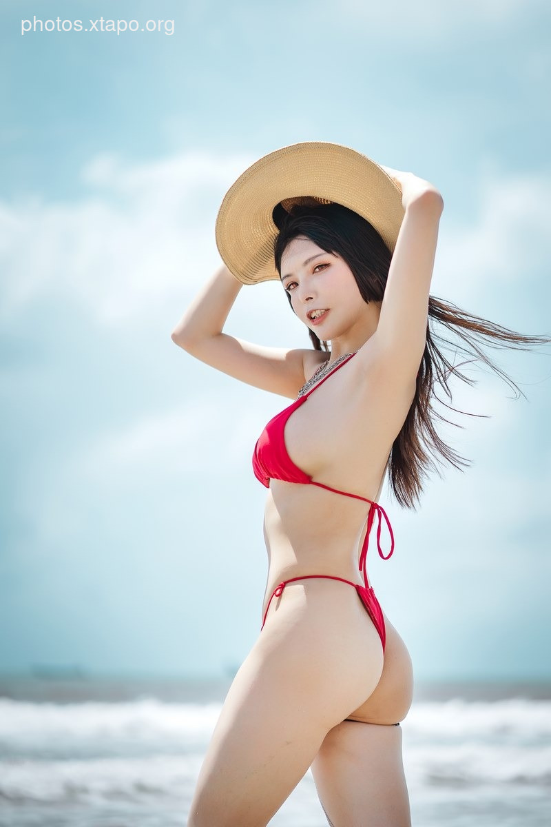 Sexy Photo Qiu and Corgi - Let’s go to the beach together 33P