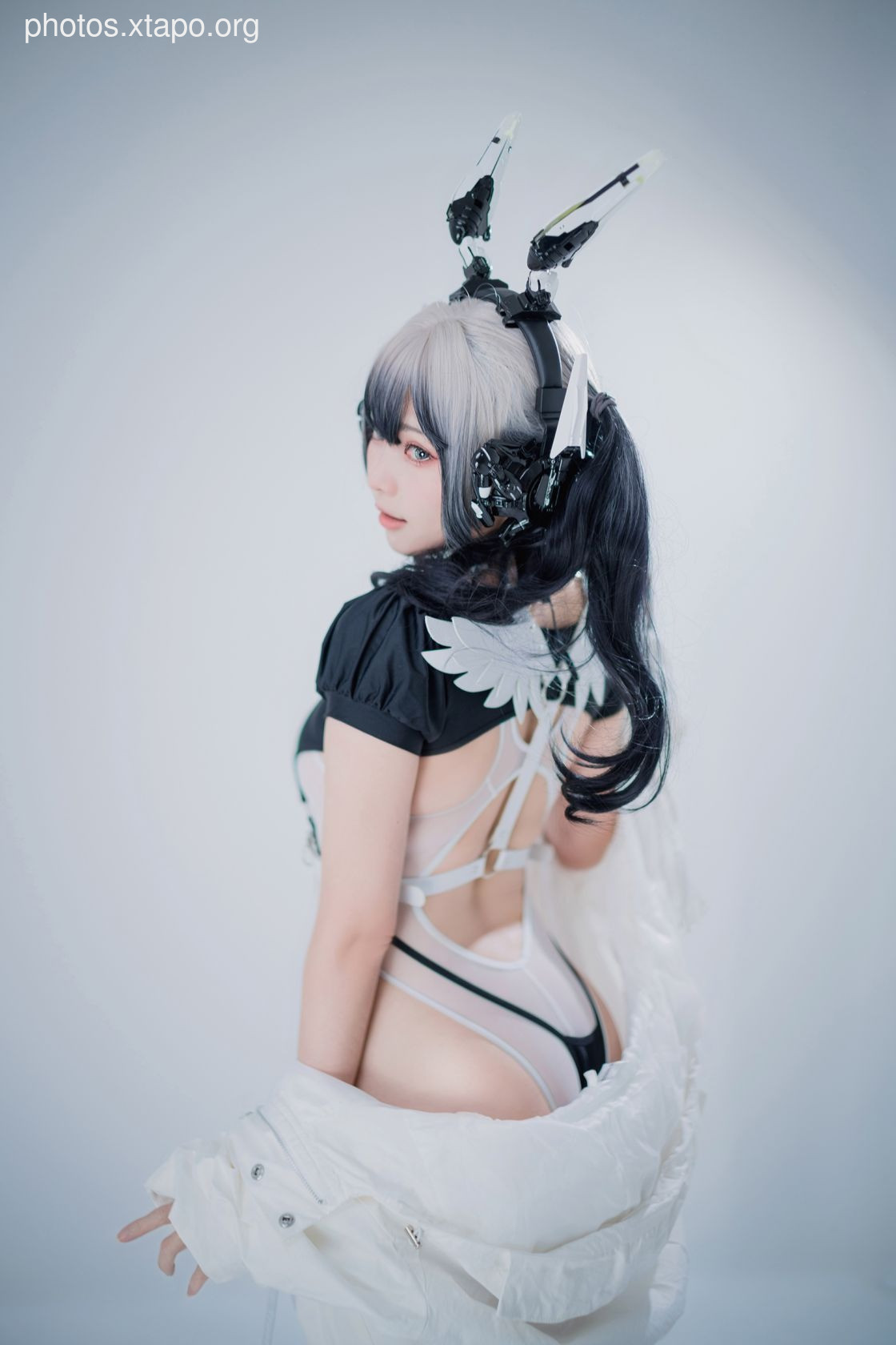 D- White cybergirl