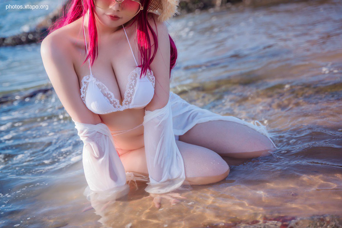 Network Beauty Daily_Ganlory Kukov Swimsuit theme seal semi -off -off sexy swimsuit show perfect figure temptation photo 40p