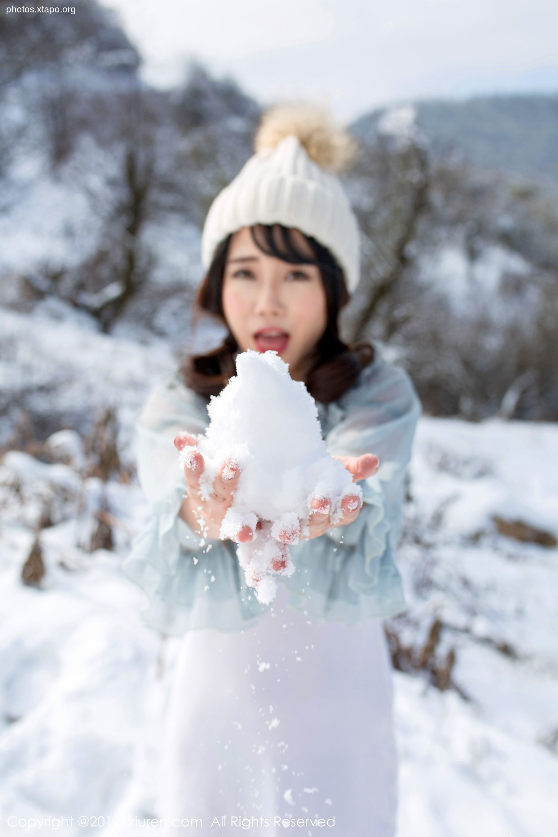 Dou Dou Liang Youlina Winter Snow Human Photography Xiuren No.720