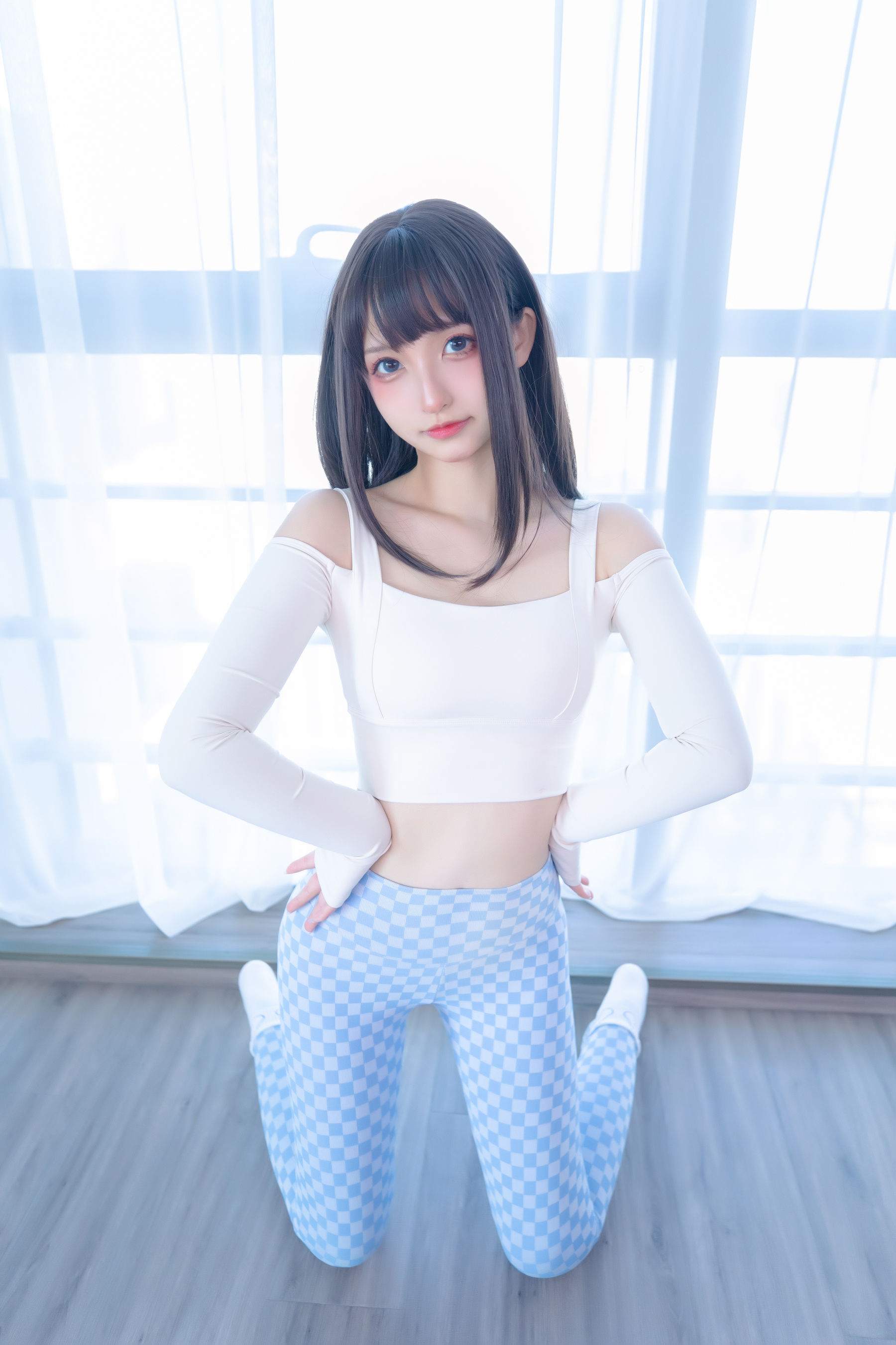 Welfare COS Lolita Shenli Banzhen Winter -Blue and White Grid