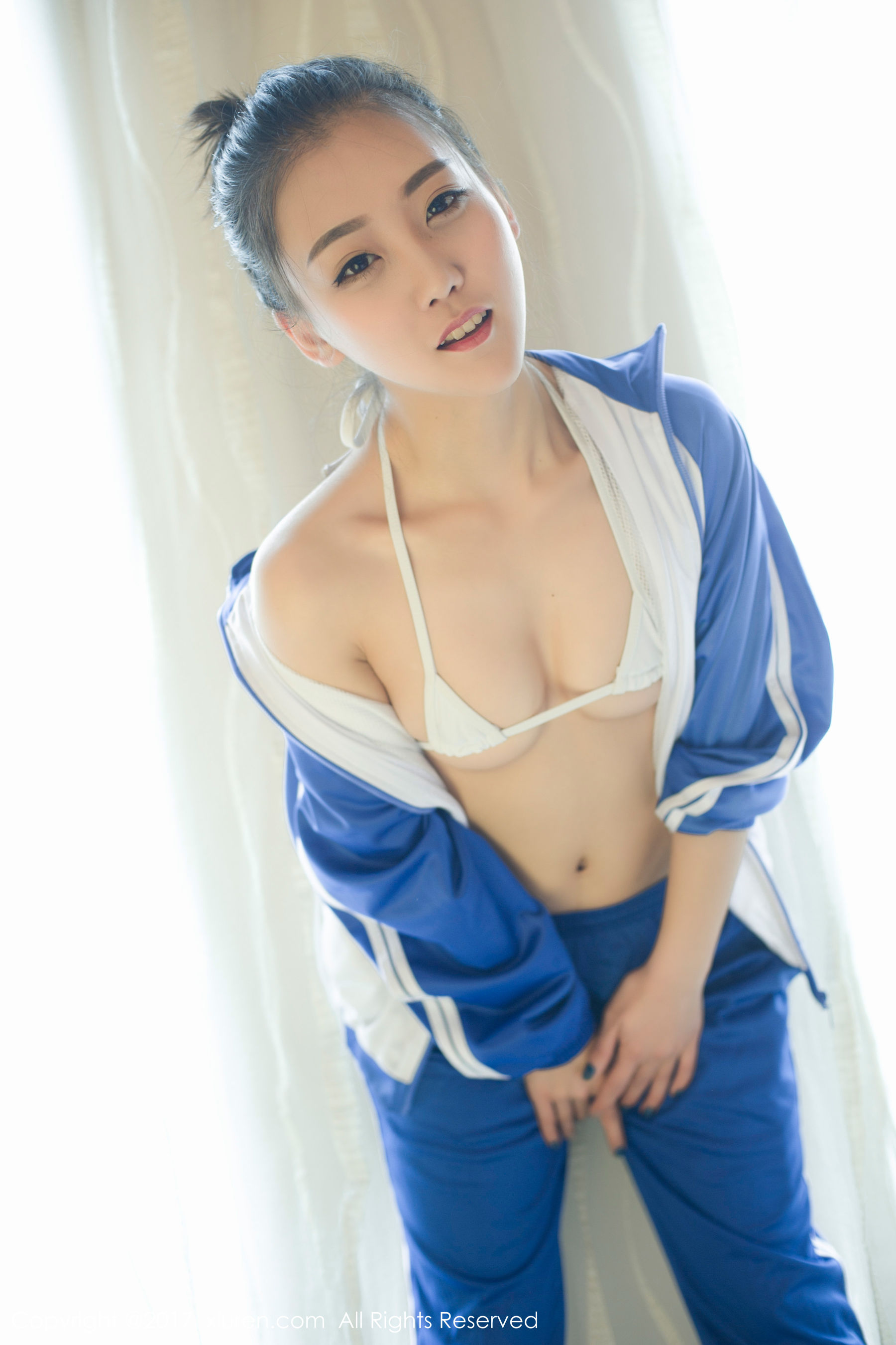 Model Chen Meng's Jasmine -like Fresh and Thorough Girl Temptation Xiuren No.690