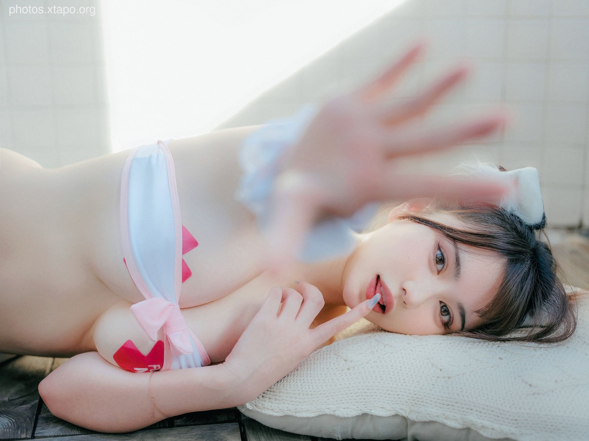 Tina is very wicked, pink hanging straps, cat girlfriend 62P-538MB