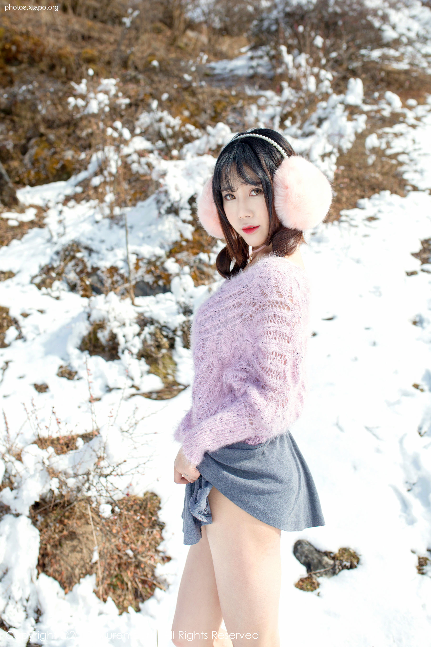 Dou Dou Liang Youlina Winter Snow Human Photography Xiuren No.720