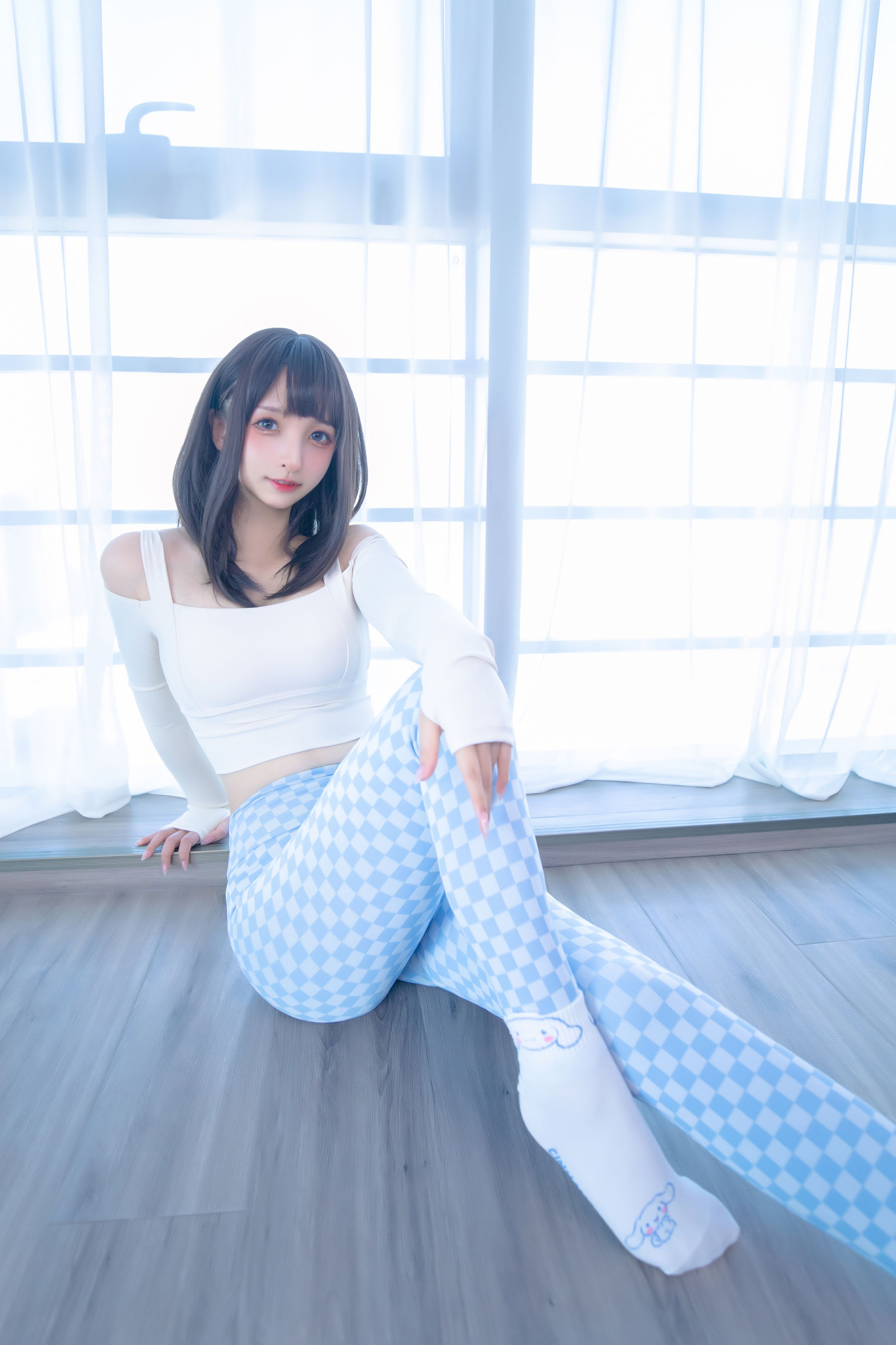 Welfare COS Lolita Shenli Banzhen Winter -Blue and White Grid