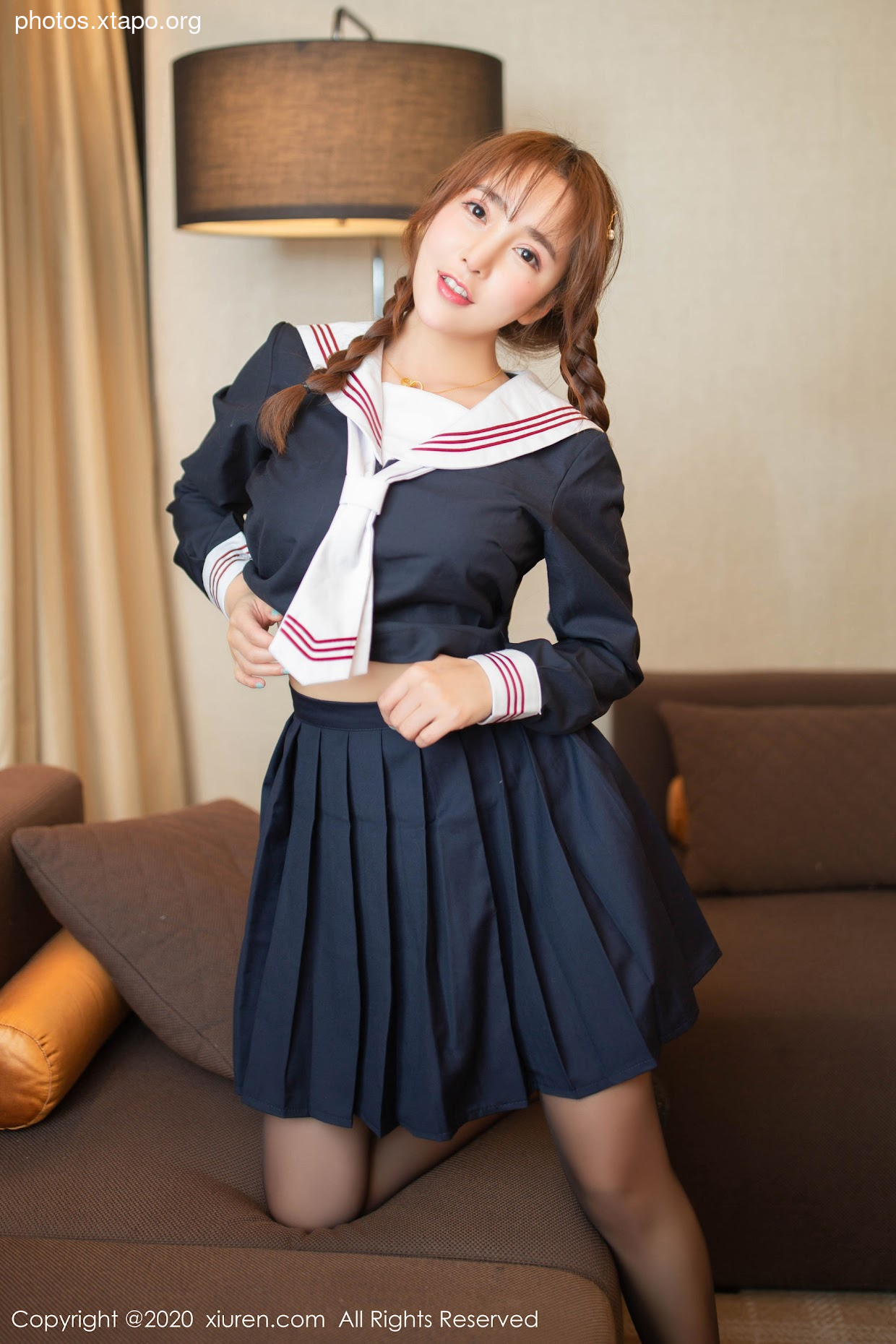 Xiuren 2263 Lele nude in schoolgirl outfit