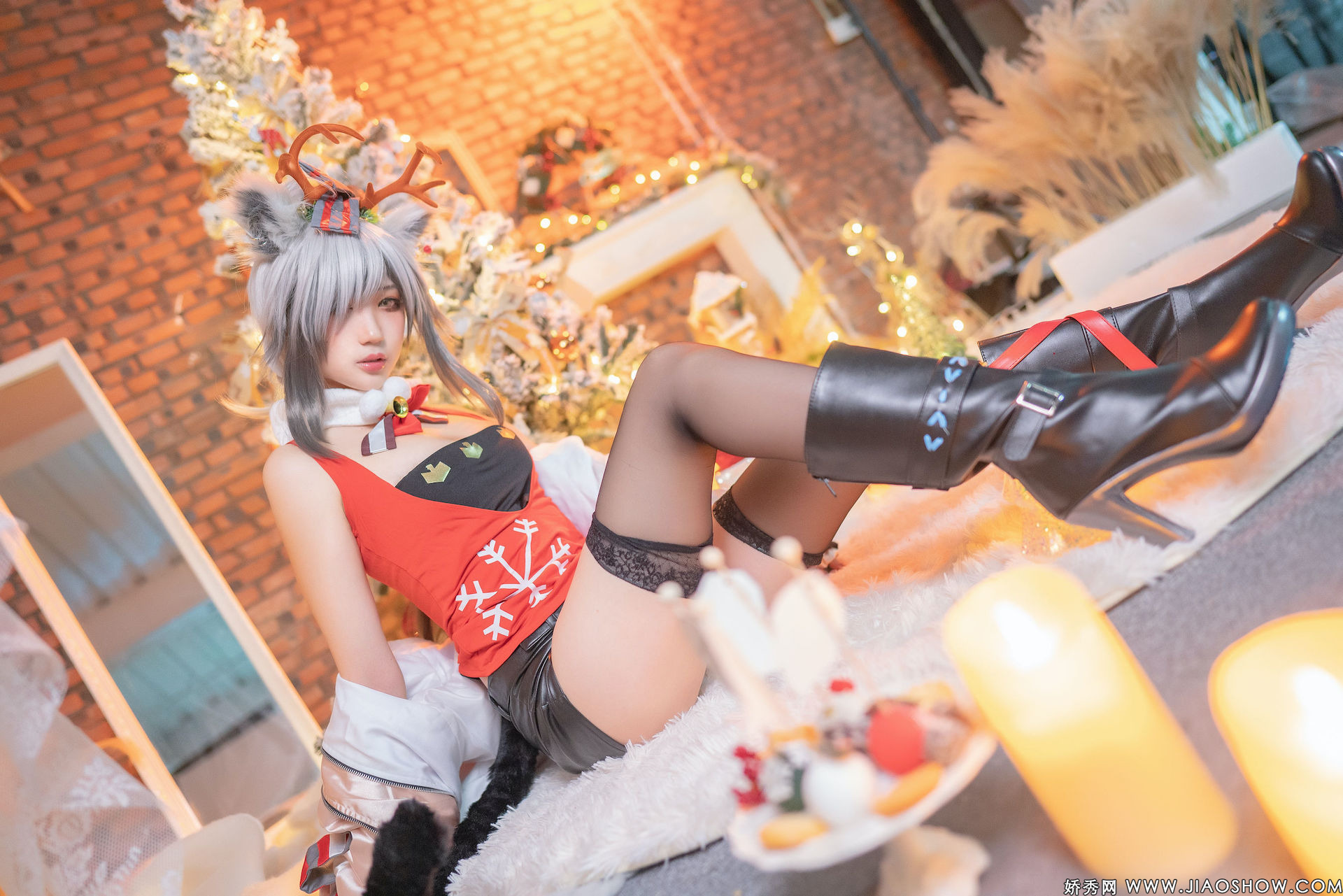 [Zhou Ji is a cute bunny] Christmas black Arknights Schwarz