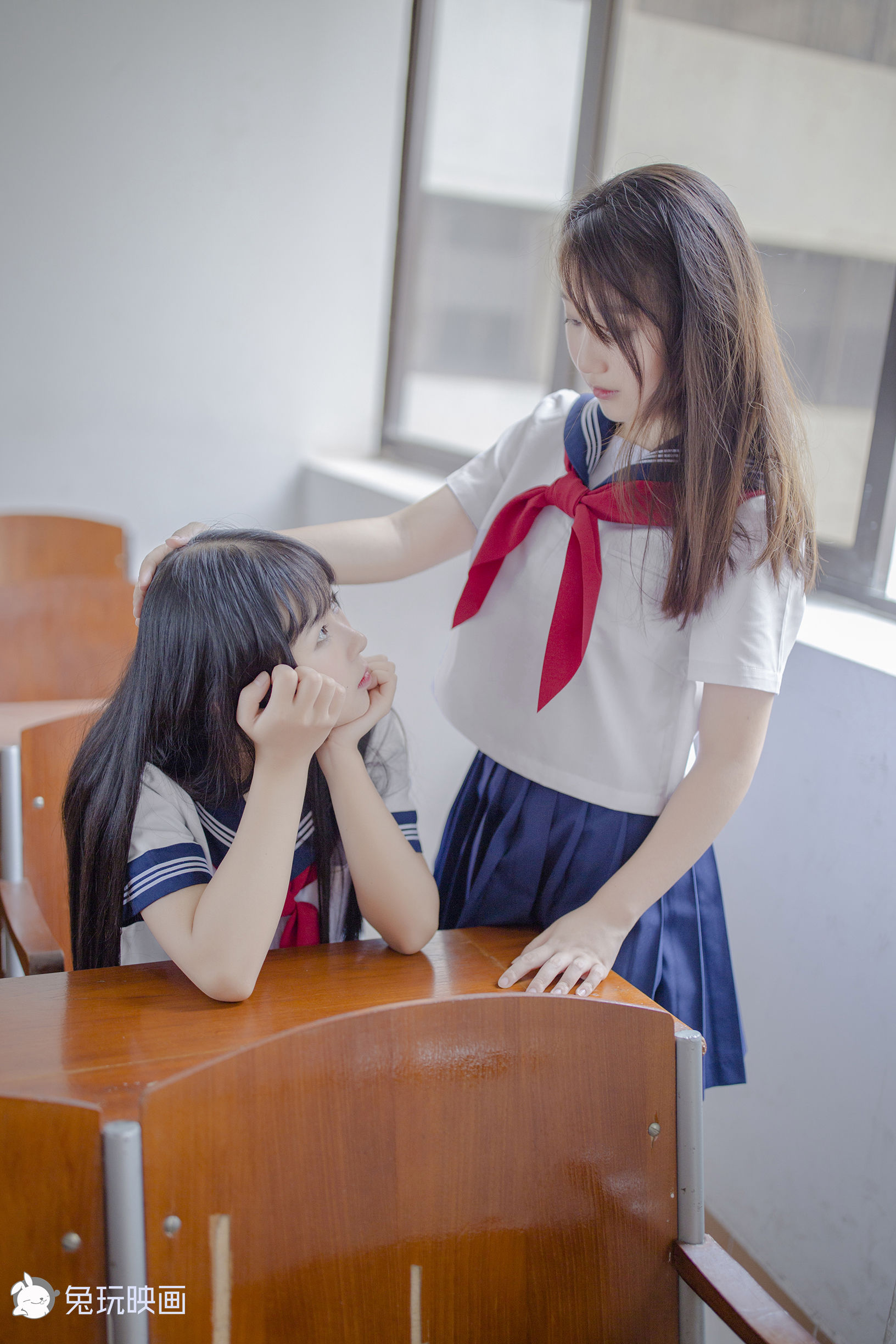 Bunny Playing Painting -Carn Uniform Vol.002 Classroom after school