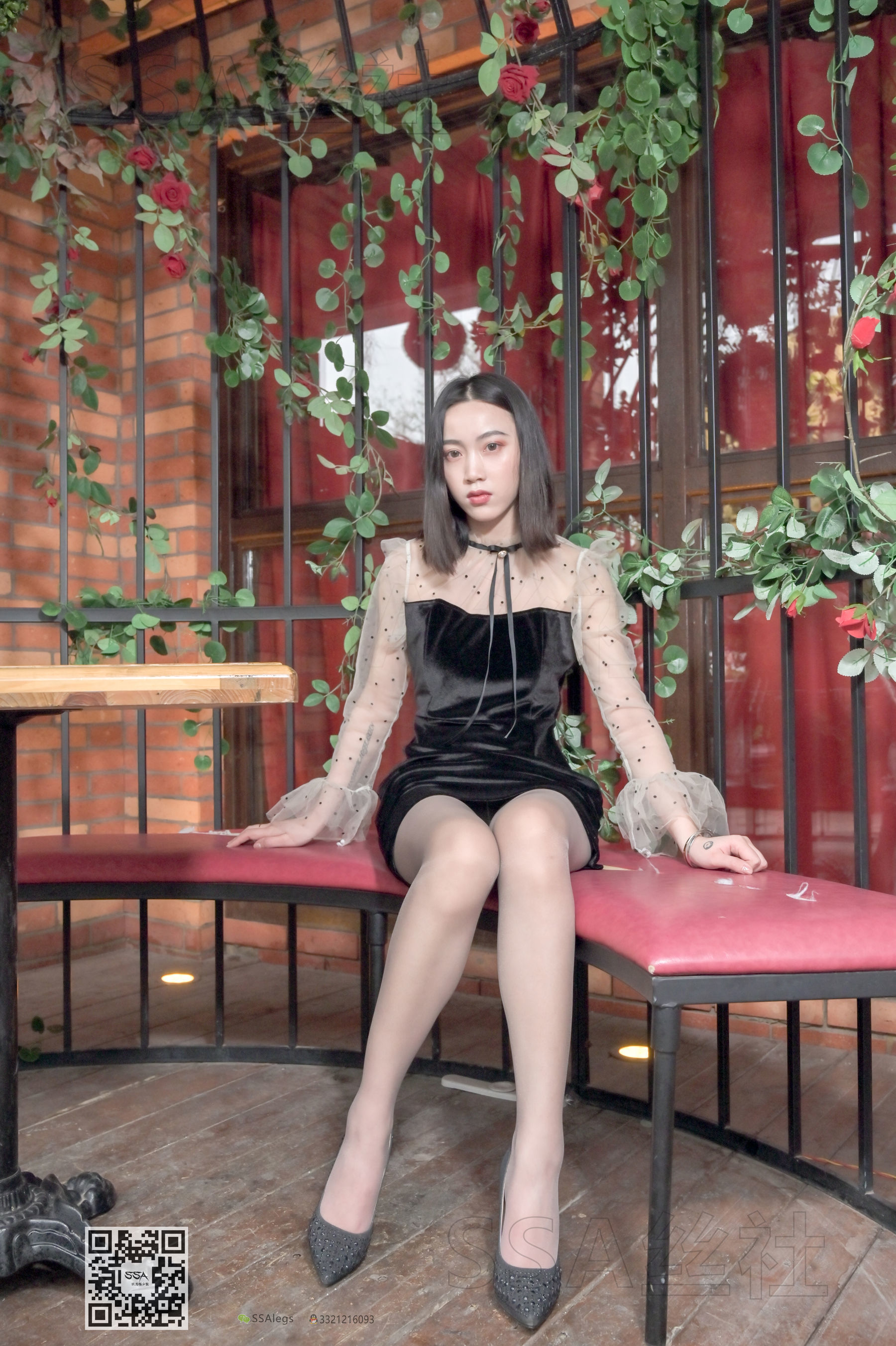 SSA Silk Club Super Clear photo NO.096 Dajie Street shooting leg mold ash silk