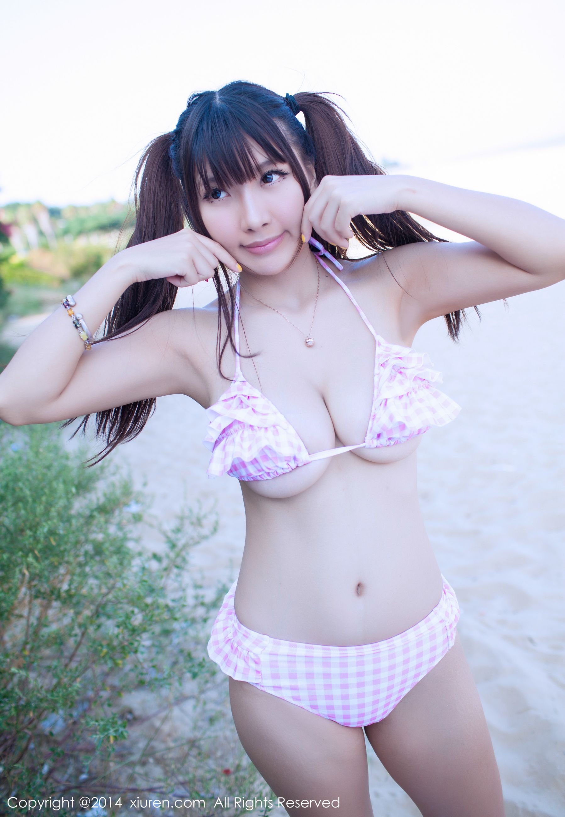 Li Zhenji/Xiao Qian Sunny Blasting Milk UnderwearSeaside Series Xiuren No.227