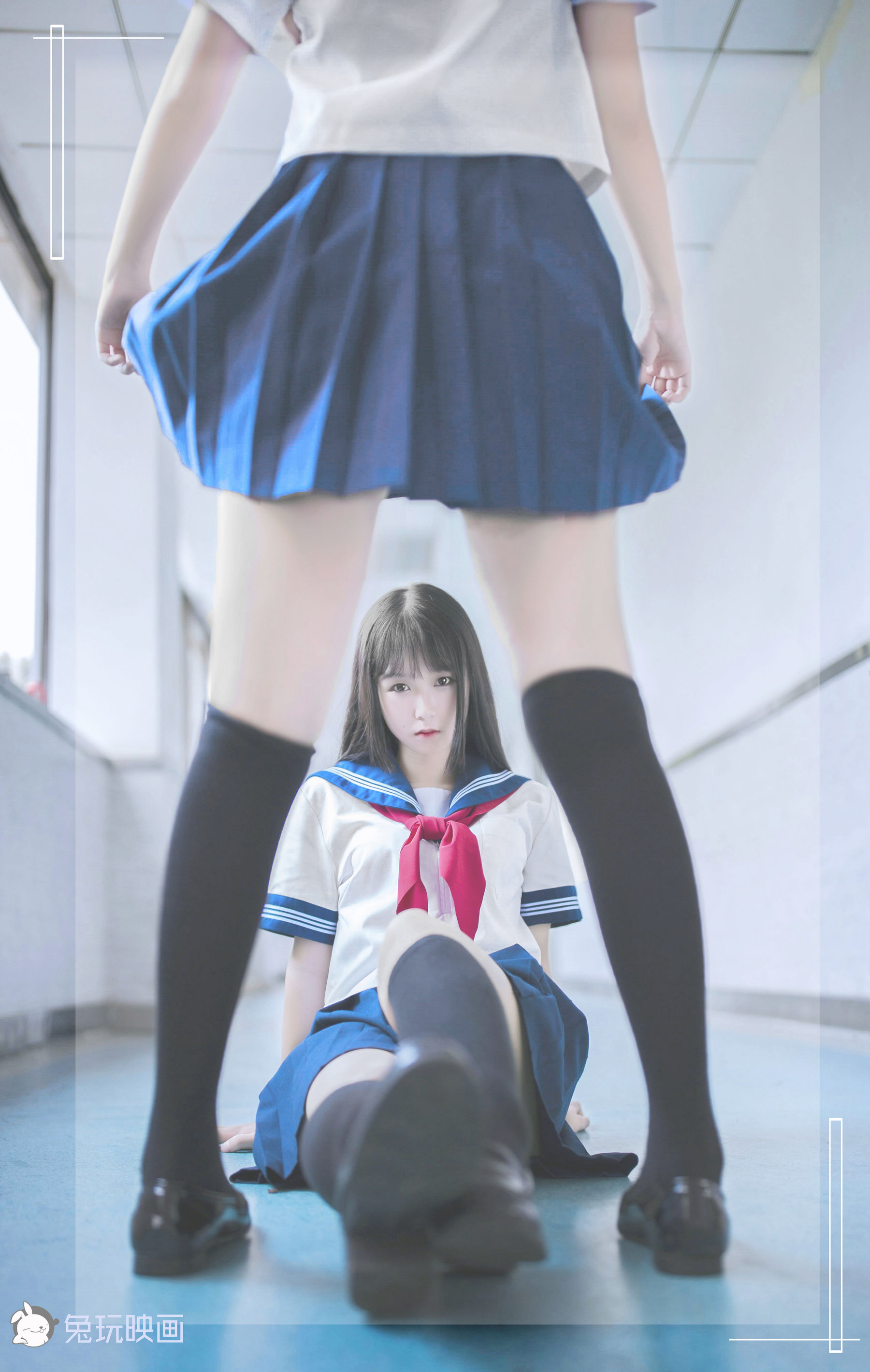 Bunny Playing Painting -Carn Uniform Vol.002 Classroom after school