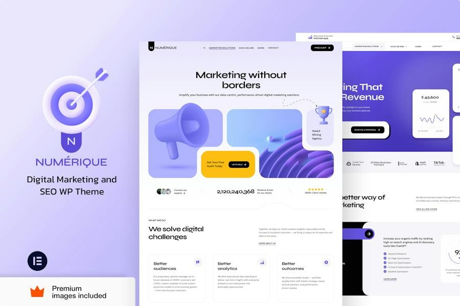 Numérique - SEO Digital Marketing WordPress Nulled
