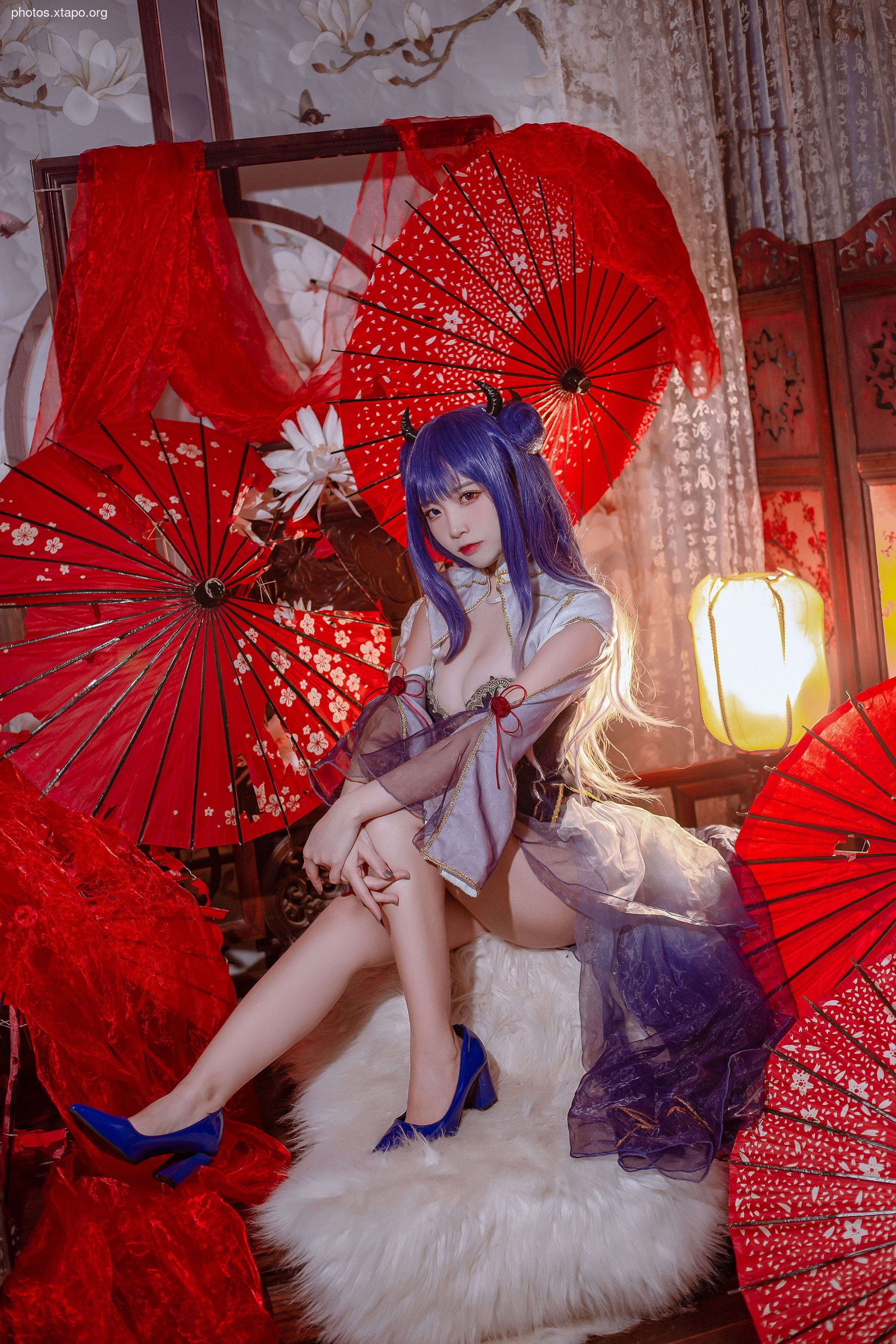 Popular coser Nisa - Blue Ibuki Cheongsam 29P-197MB