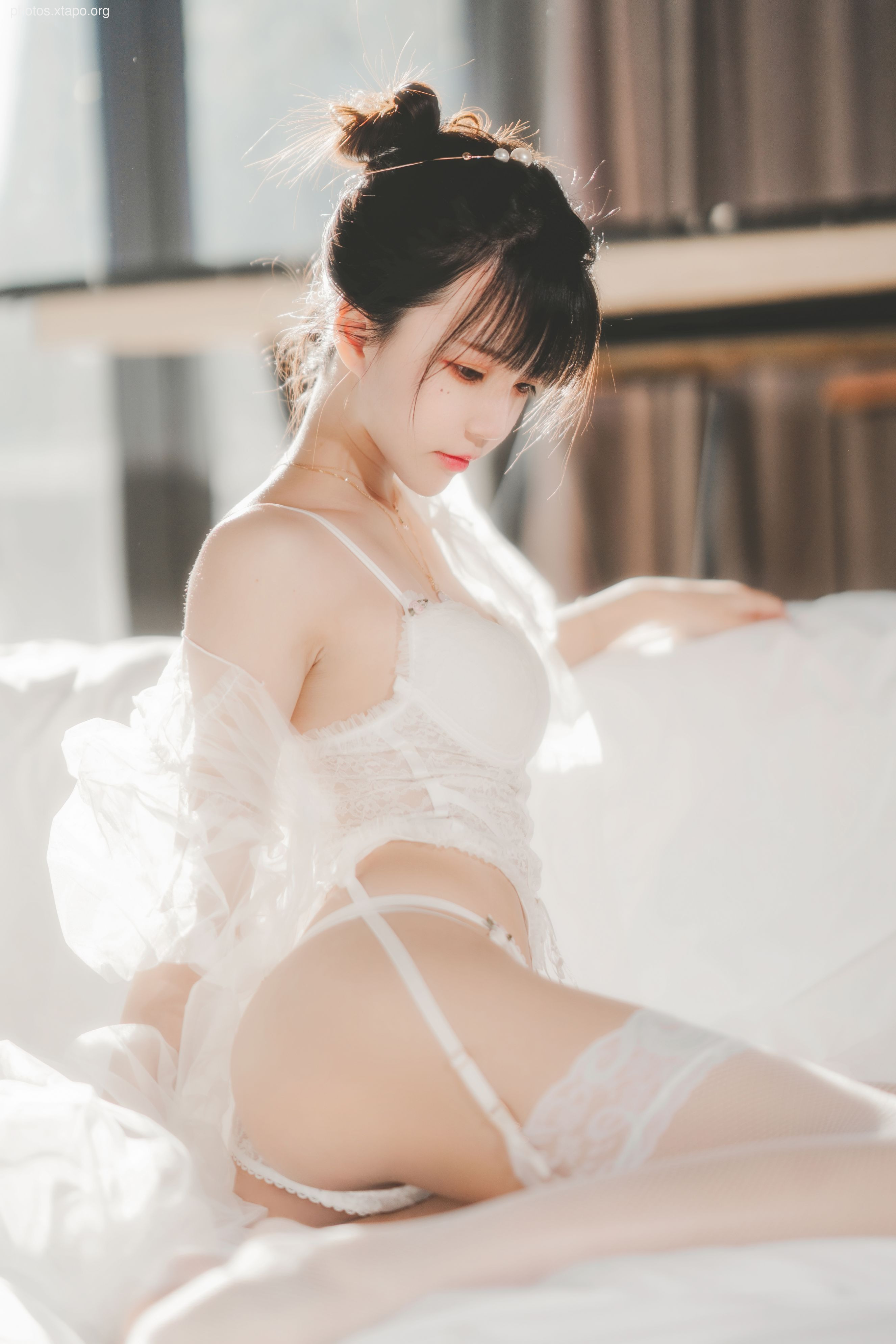 糖 桜 – -White gauze sugar