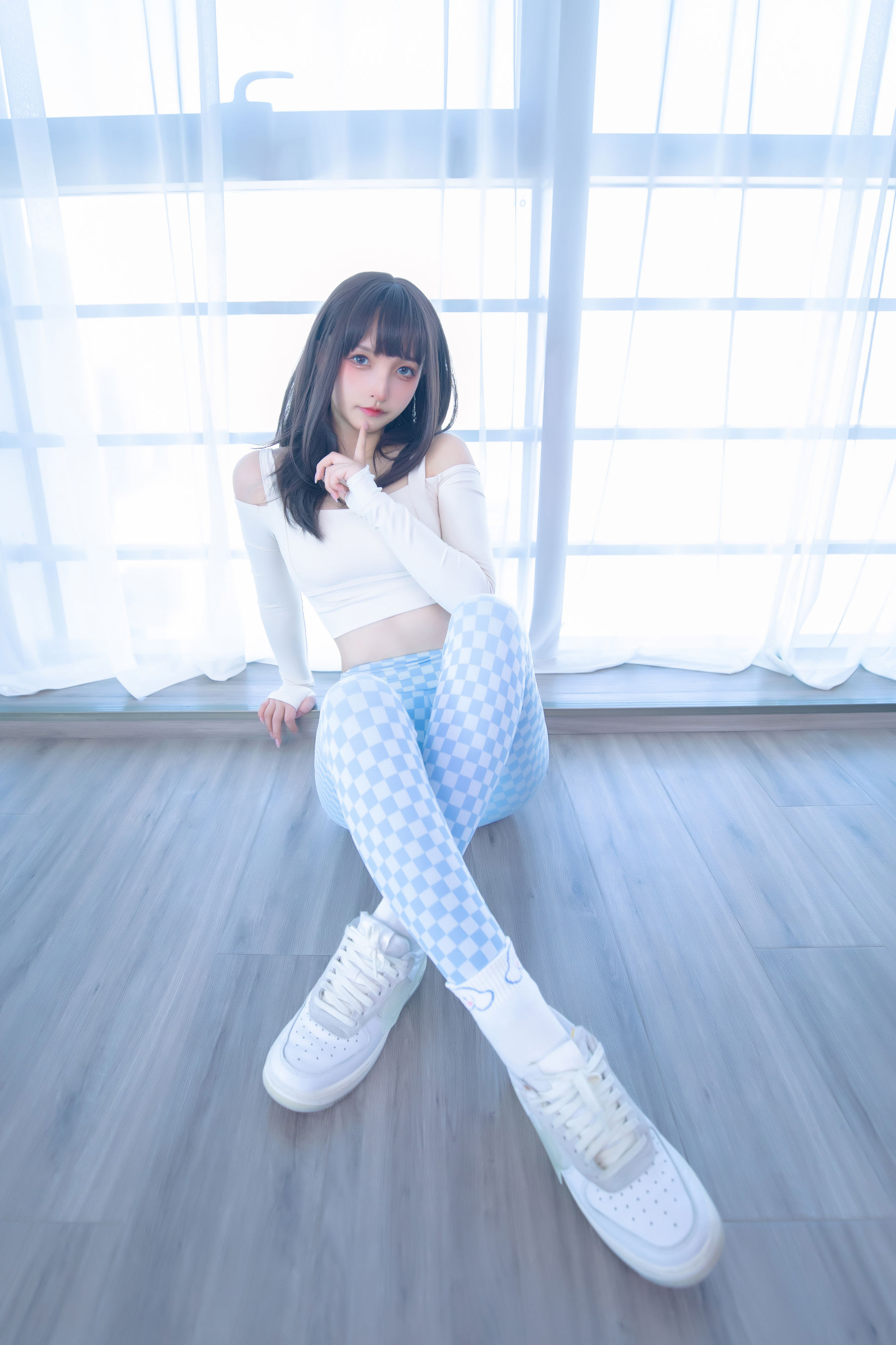 Welfare COS Lolita Shenli Banzhen Winter -Blue and White Grid