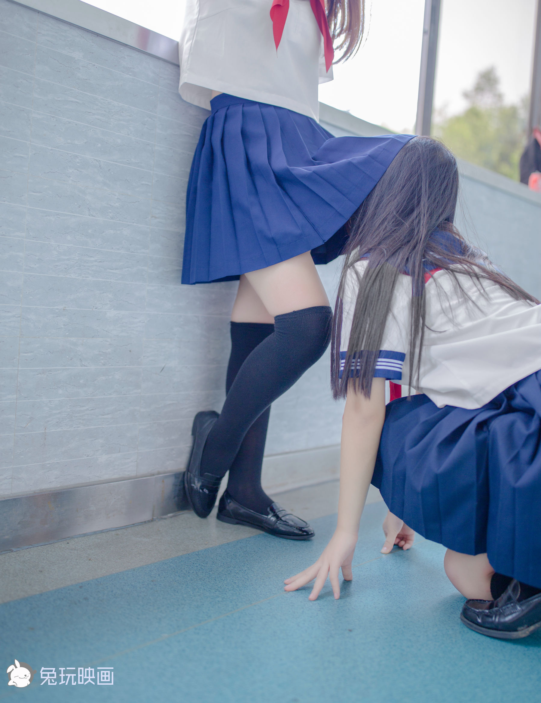 Bunny Playing Painting -Carn Uniform Vol.002 Classroom after school