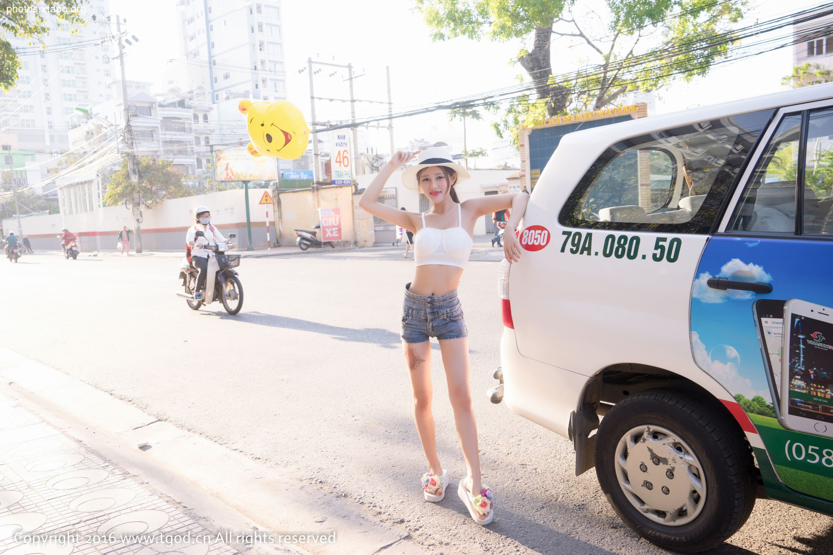 ABBY Wang Qiaoen Vietnam Nha Trang street shootingfitness series push goddess TGOD