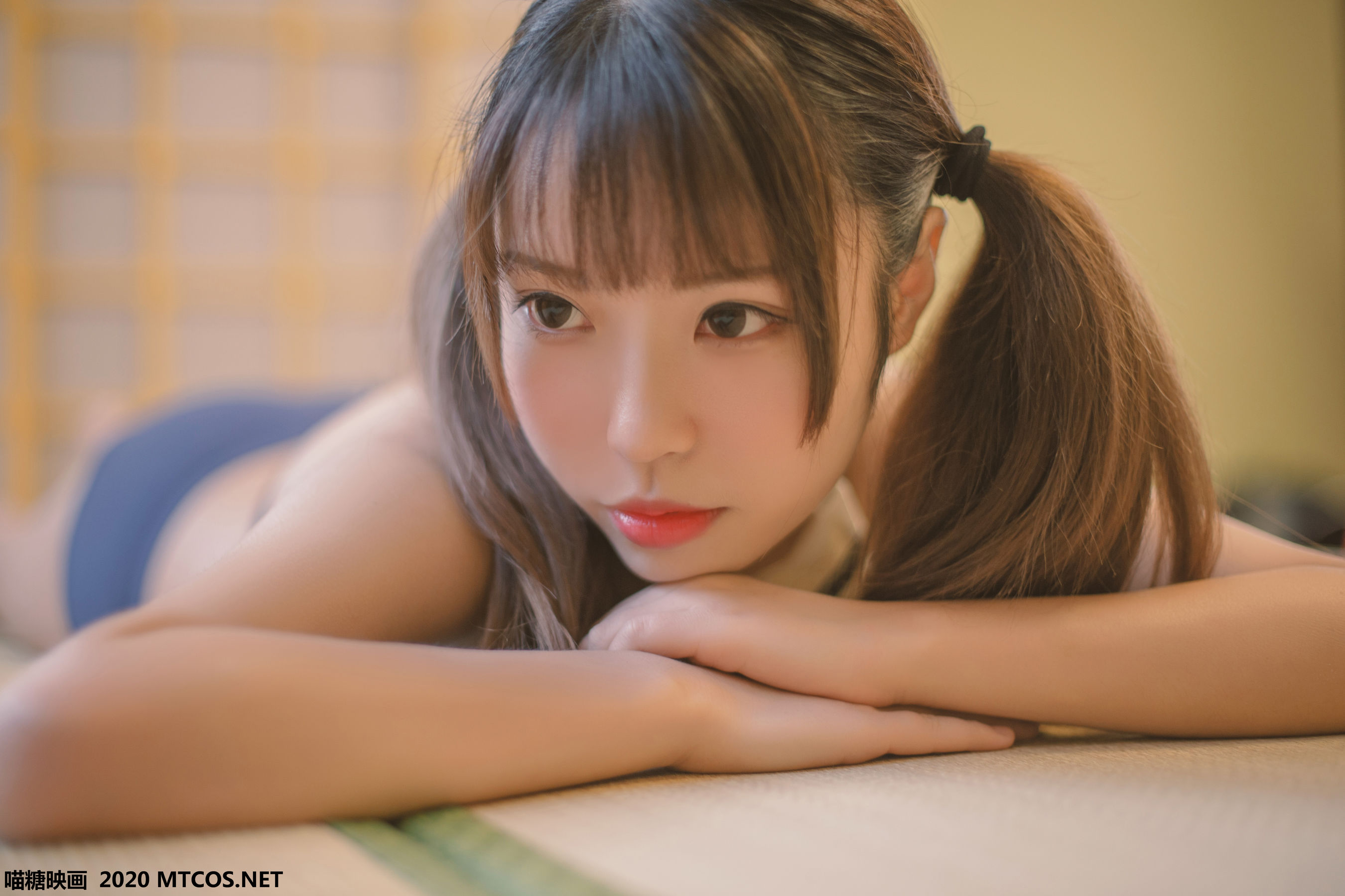 Meow Sugar Scales VOL.153 Blue and White Swimsuit