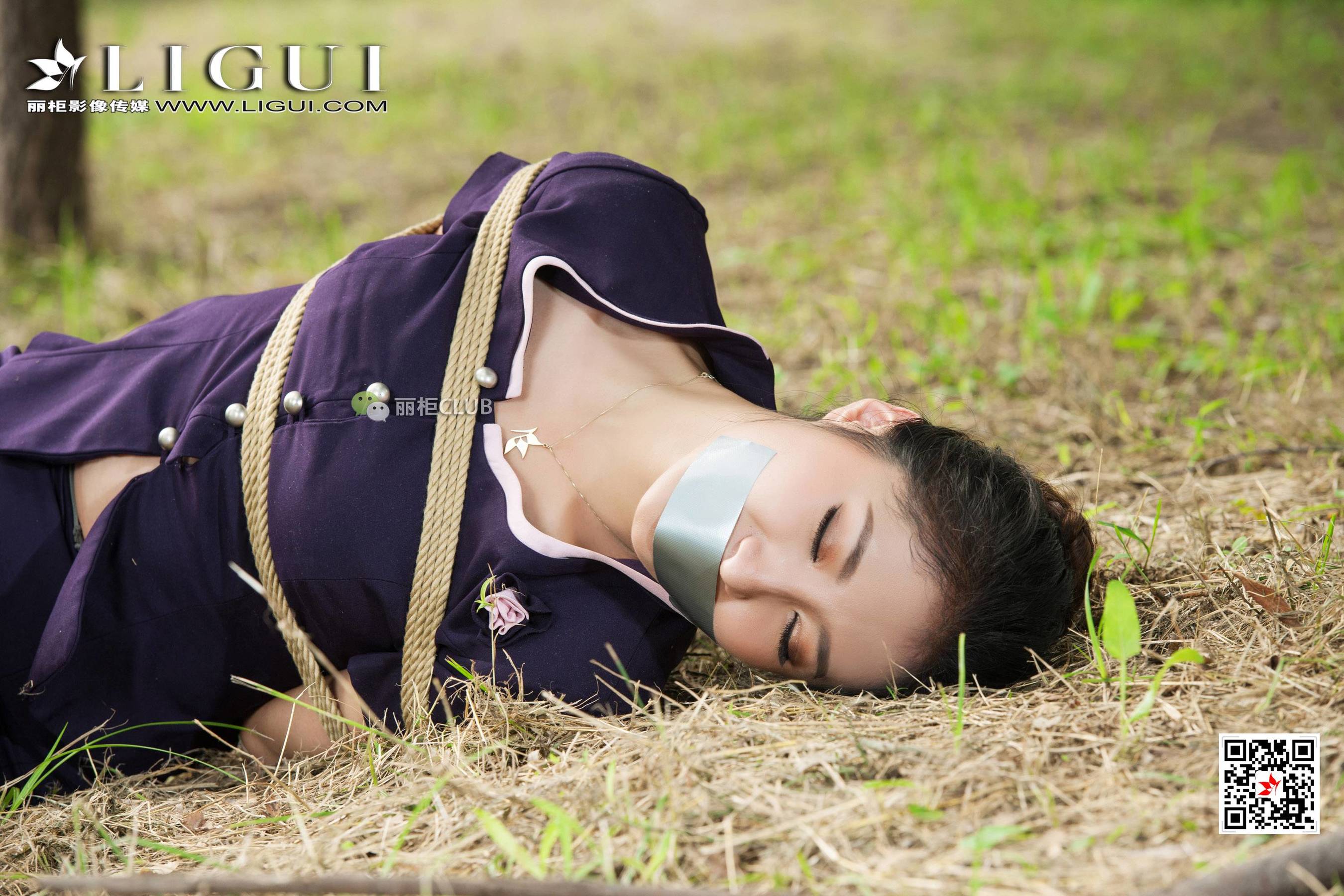 Leg Model Tong Tong Outside Rope Art Photography Li Cabinel Ligui Internet beauty