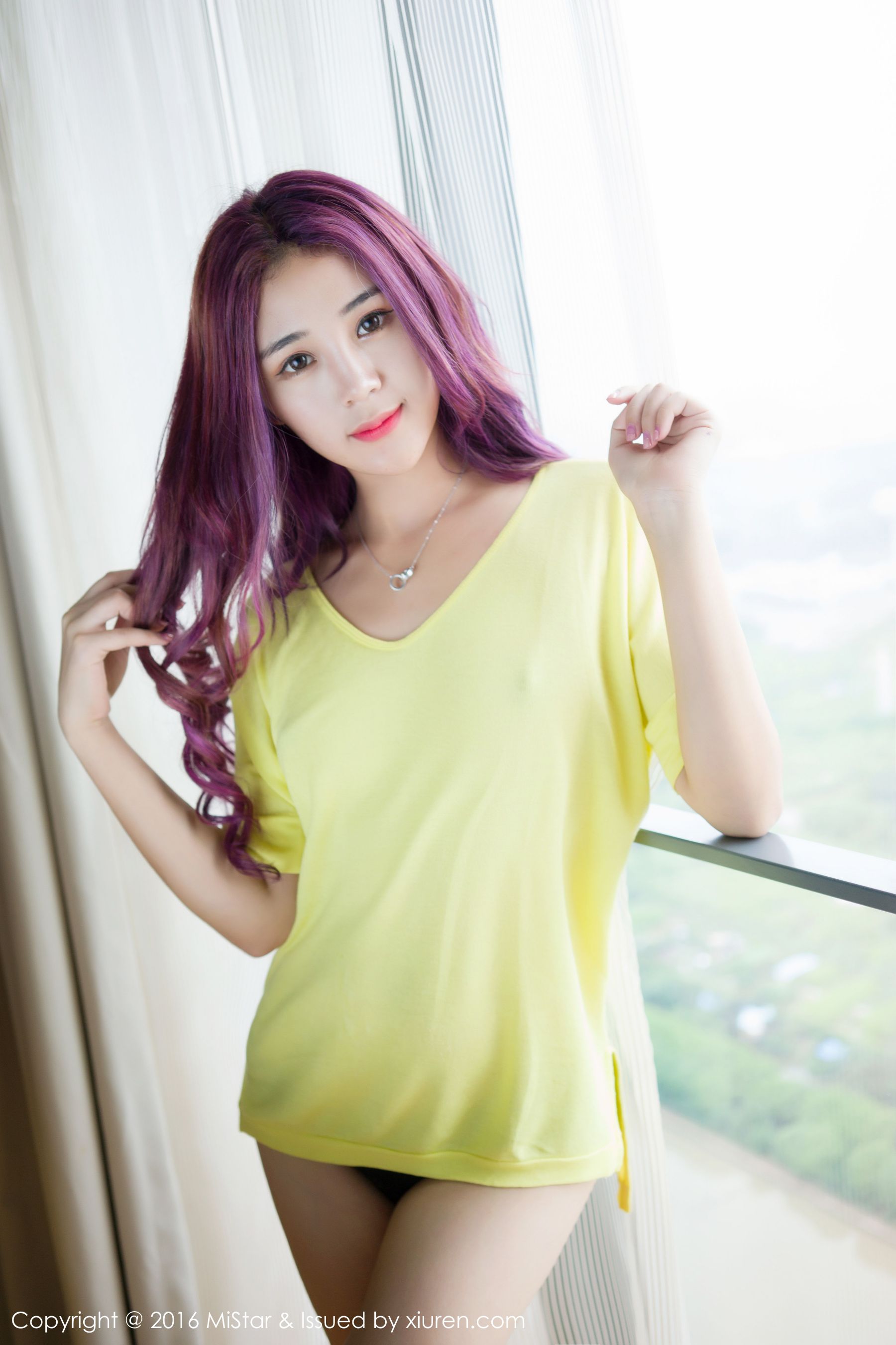 Candiceonly Purple Long -haired Beauty from Hong Kong Meiyan Mistar Vol.105