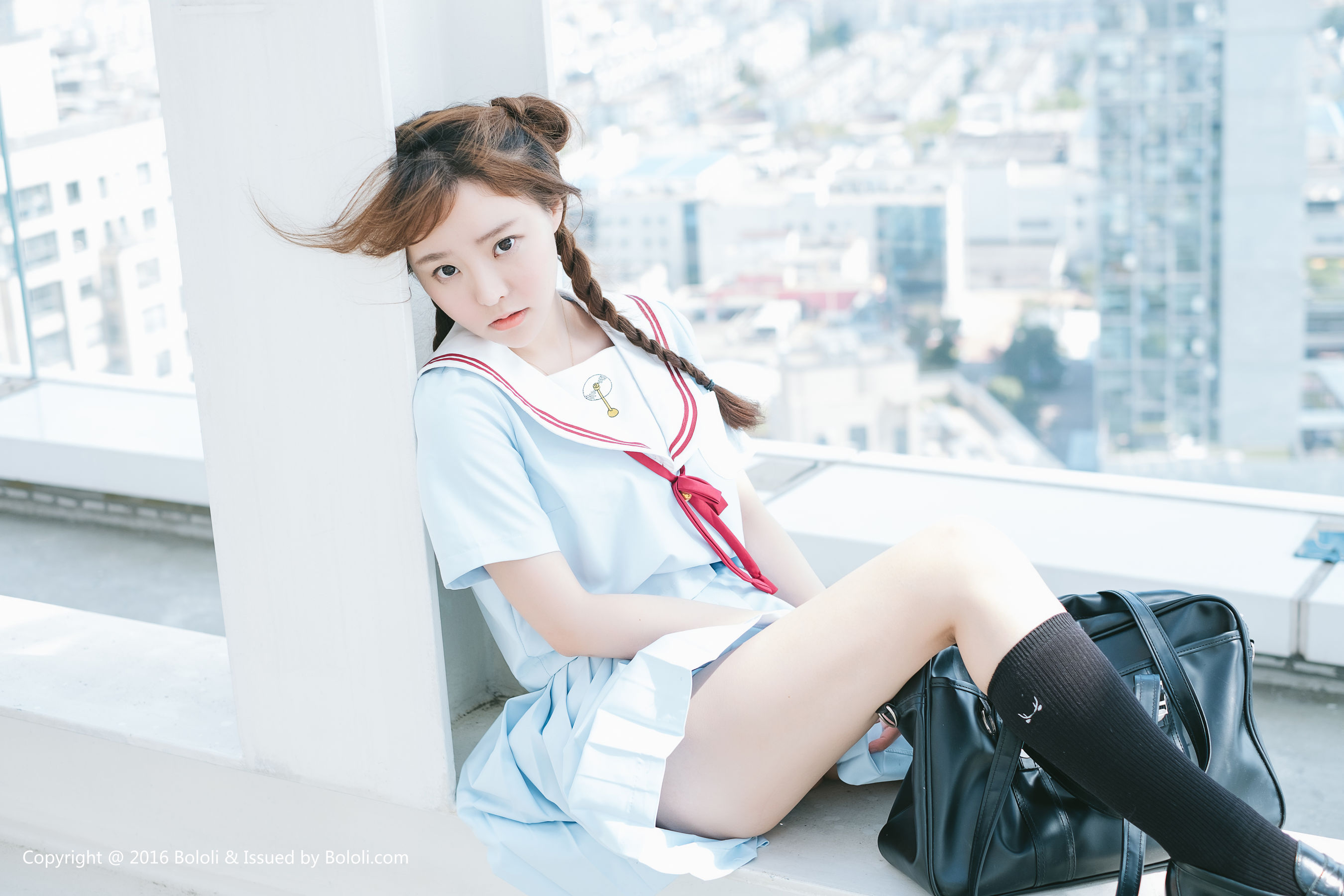 Liu Yanqi Japanese School Uniform Girl Qi Meng Culture KIMOE VOL.025