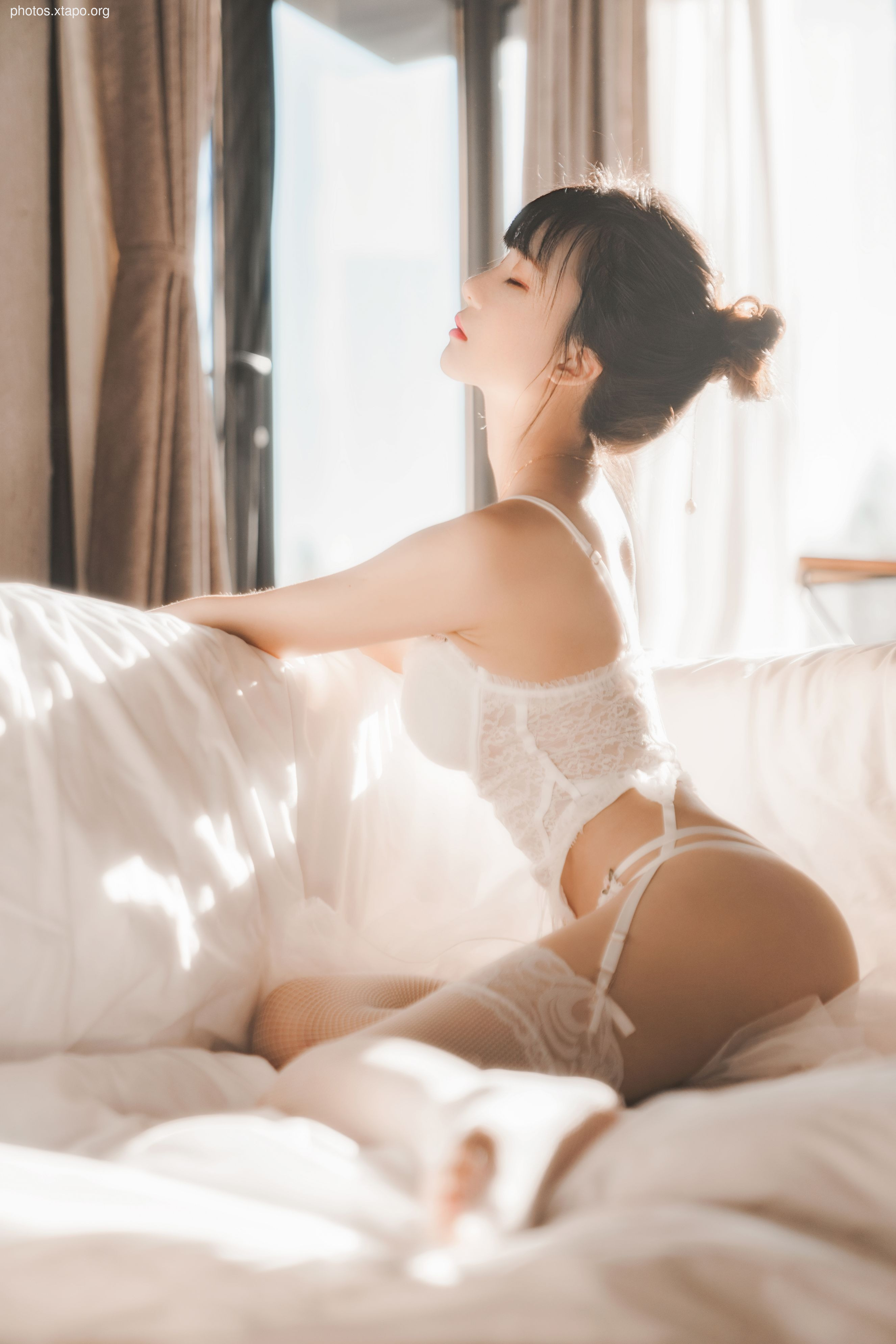 糖 桜 – -White gauze sugar