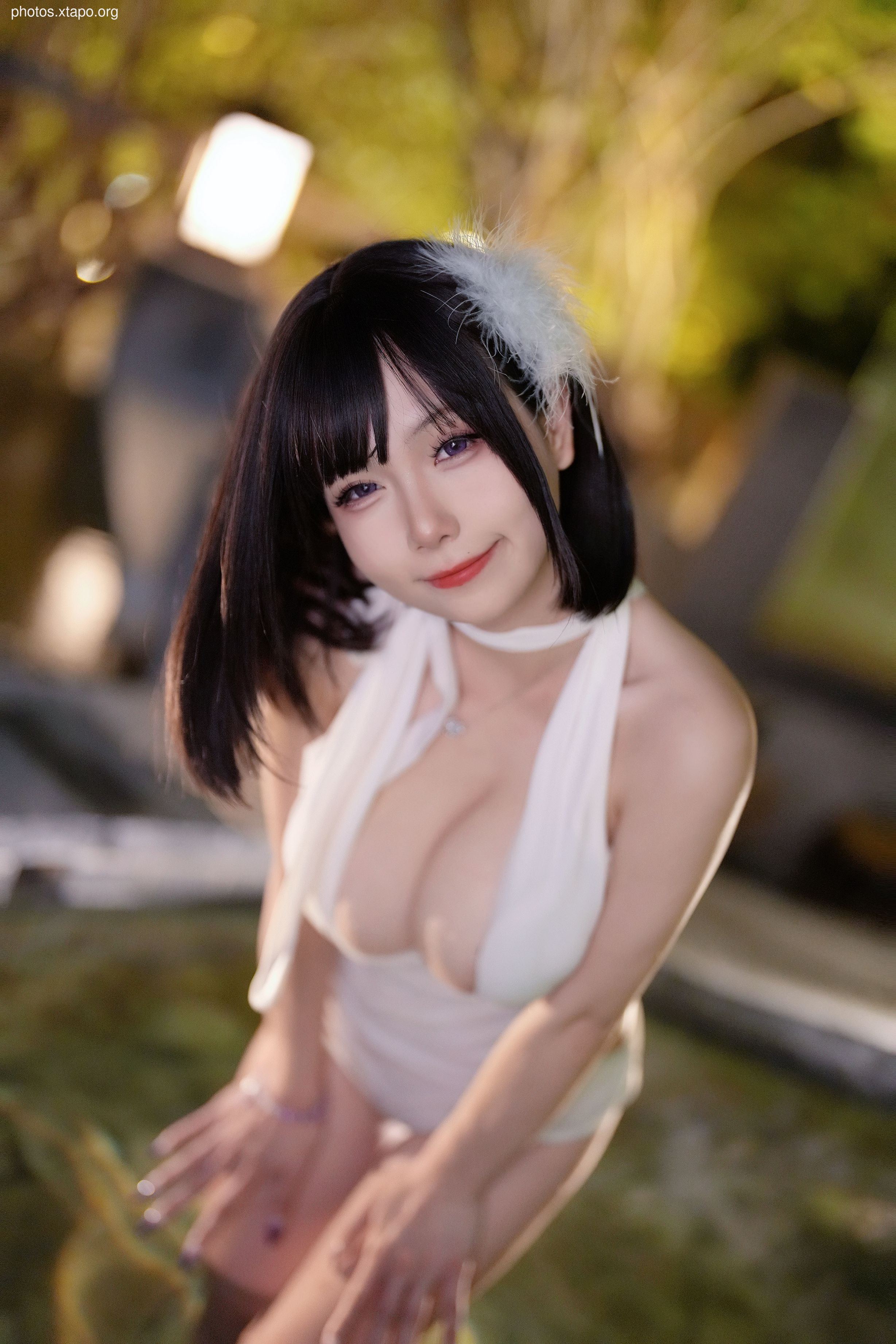 Last night 787 white swimsuit